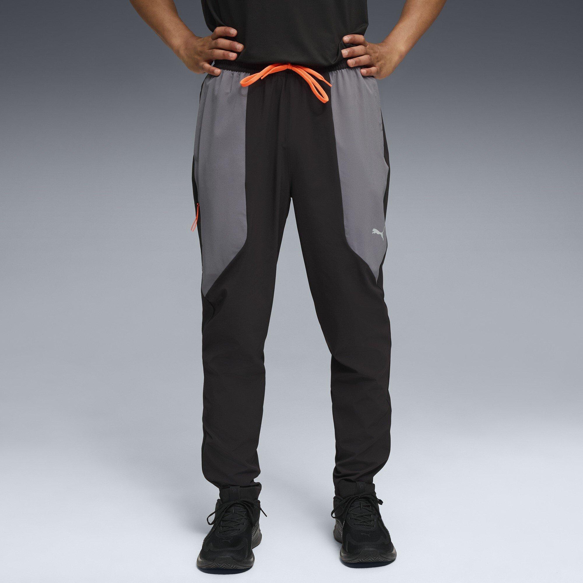 Black/Grey - Puma - Men's Flex Closed Hem Woven Joggers - 3