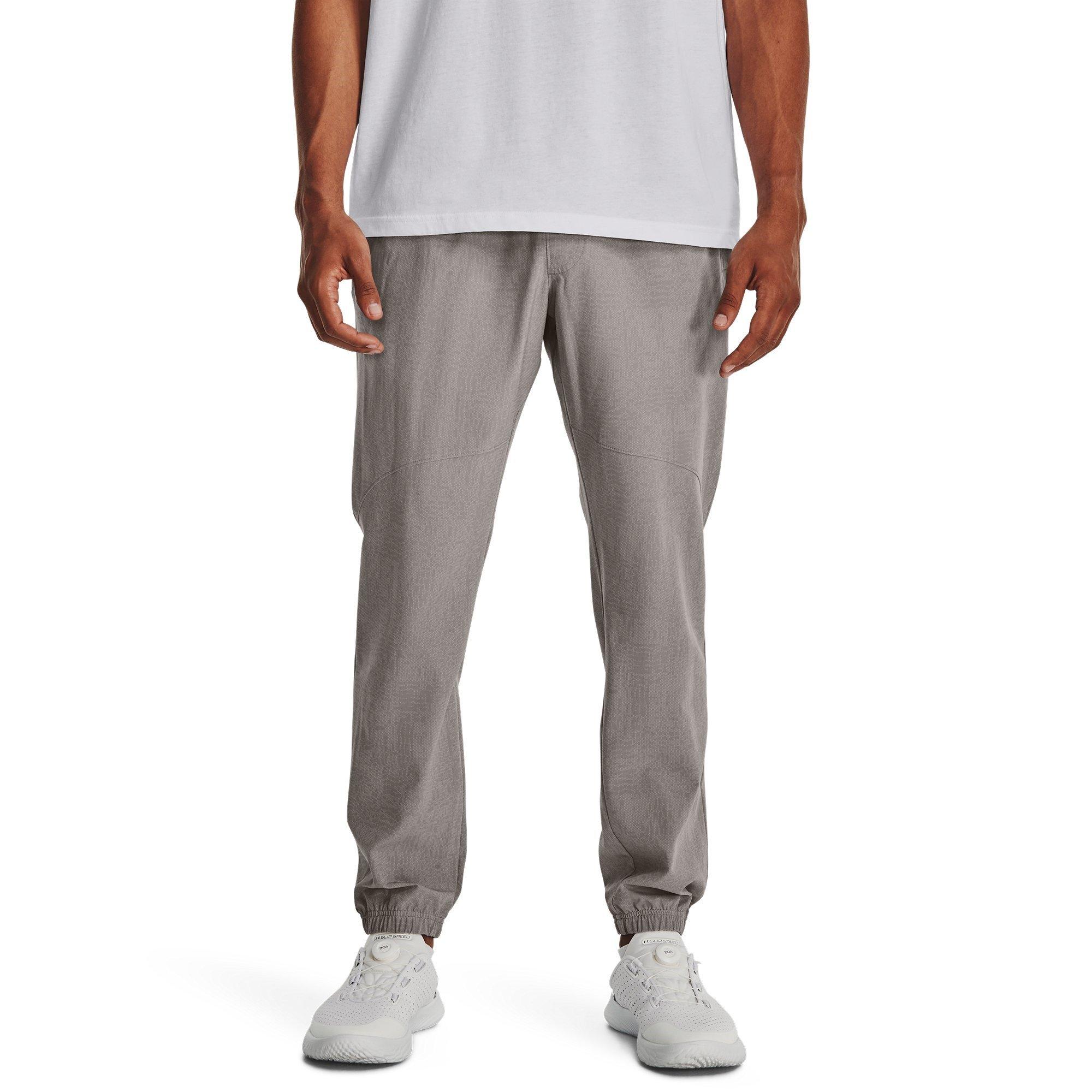 Grey - Under Armour - Stretch Printed Closed Hem Woven Joggers - 2