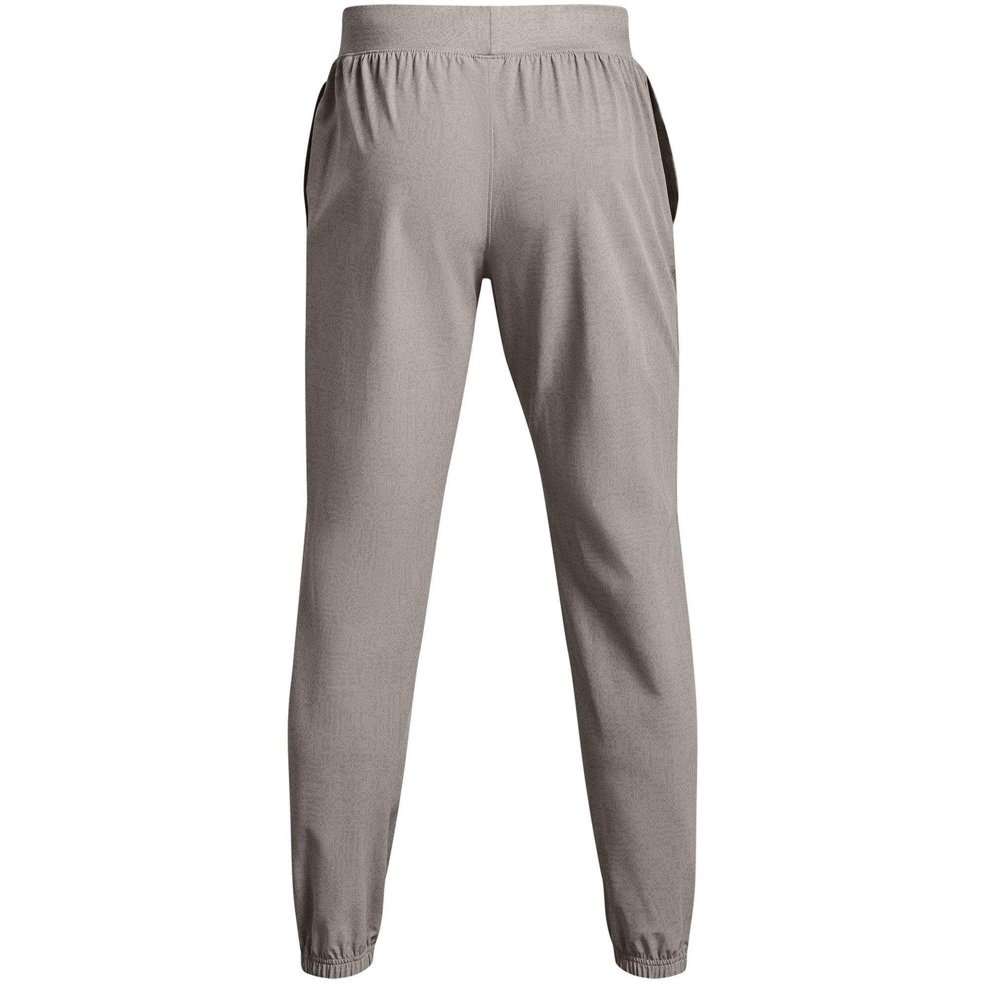 Grey - Under Armour - Stretch Printed Closed Hem Woven Joggers - 7