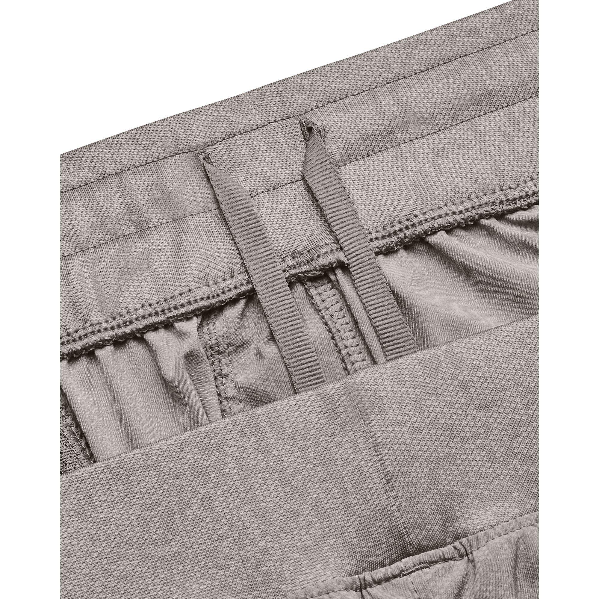 Grey - Under Armour - Stretch Printed Closed Hem Woven Joggers - 5