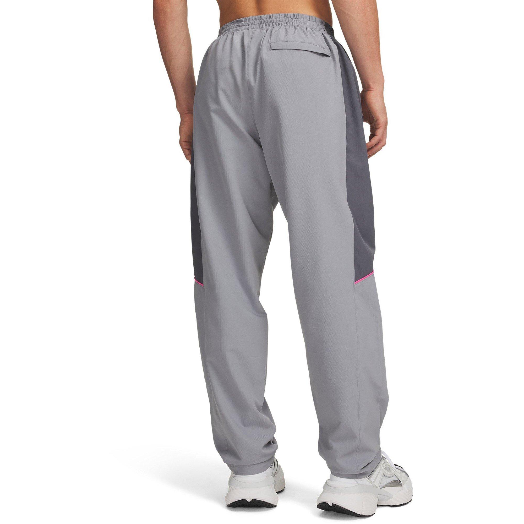 Steel Grey/Pink - Under Armour - Men's Rival Woven Joggers - 2