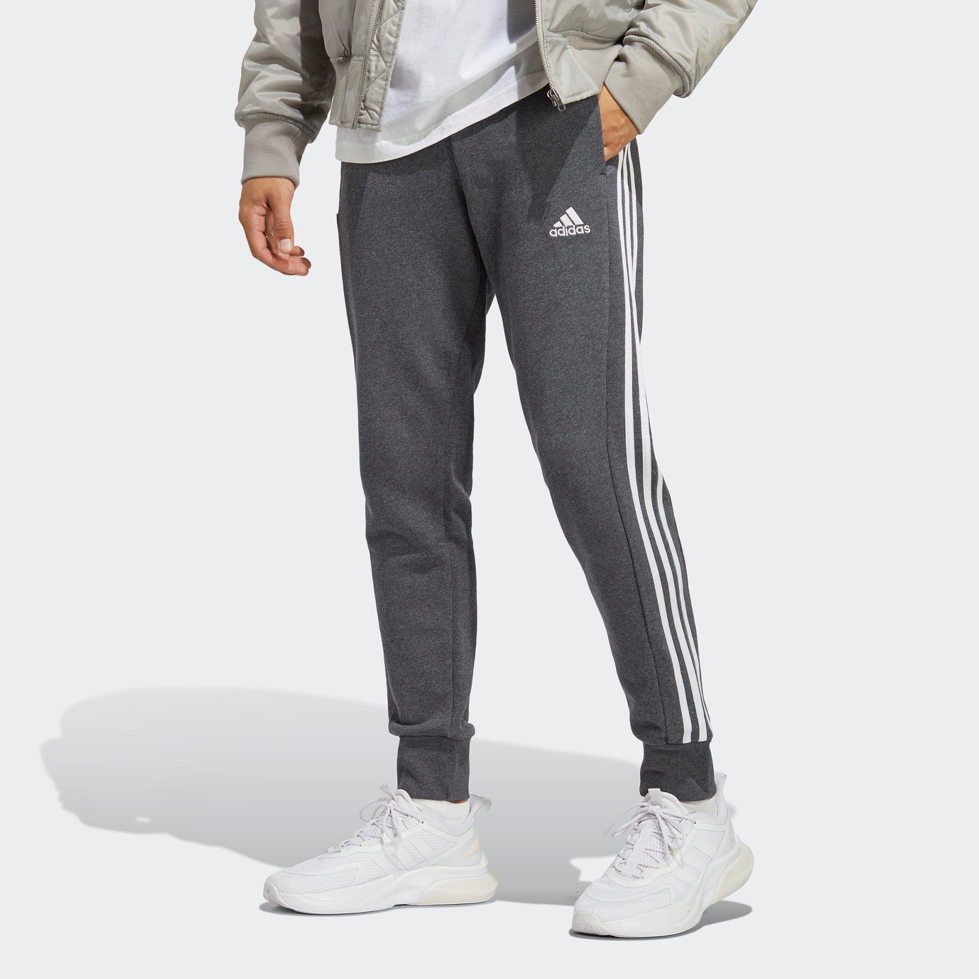 adidas | Essentials 3 Stripes Mens French Terry Tapered Joggers ...