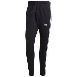 adidas Essentials 3 Stripes Mens French Terry Tapered Joggers