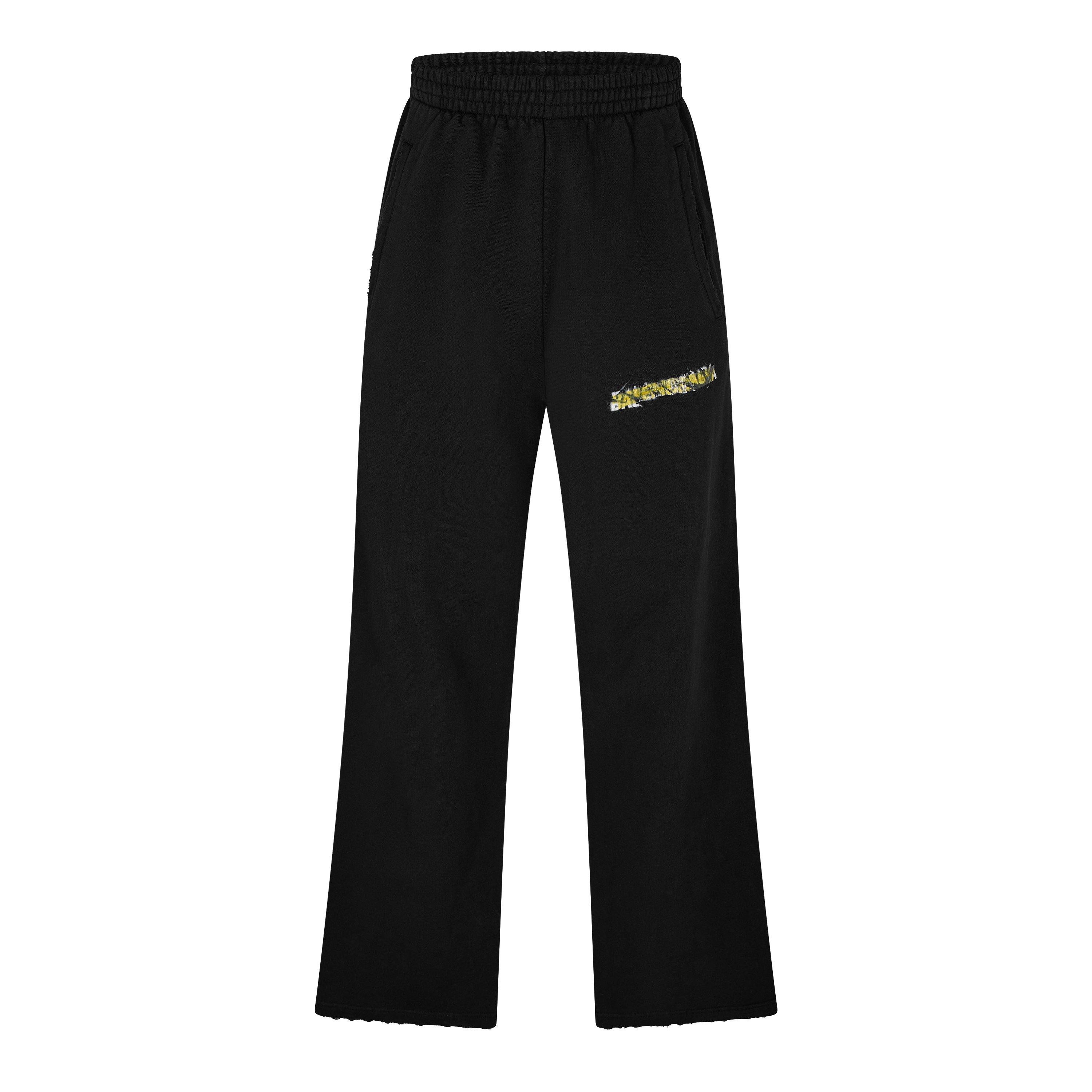 Balenciaga Men's Open Hem Woven Tracksuit Joggers - Black - XS