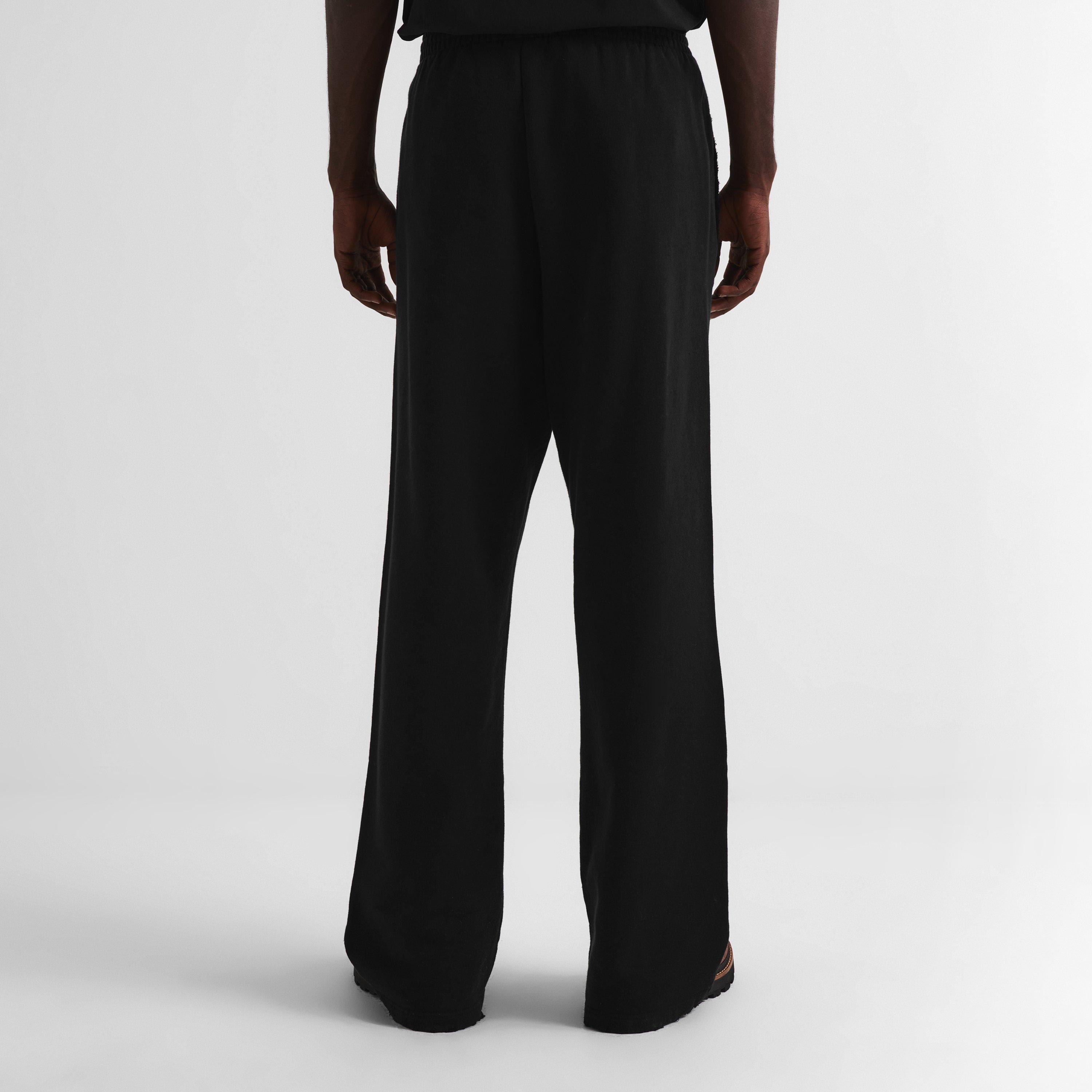 Black - Balenciaga - Men's Open Hem Woven Tracksuit Joggers - 4