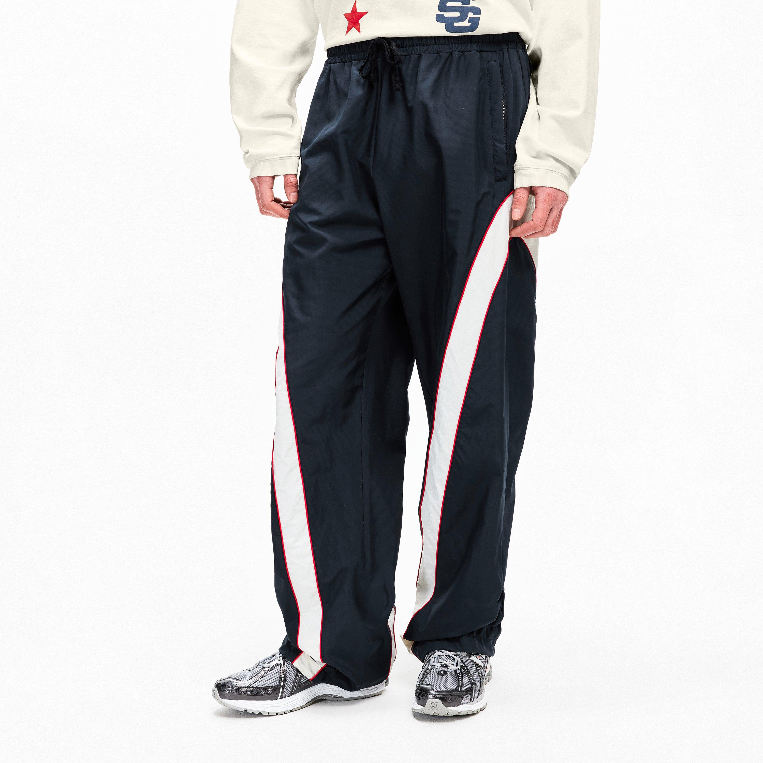 Maritime Blue - Summer Games - Men's Contrast Track Open Hem Woven Tracksuit Jogger - 3