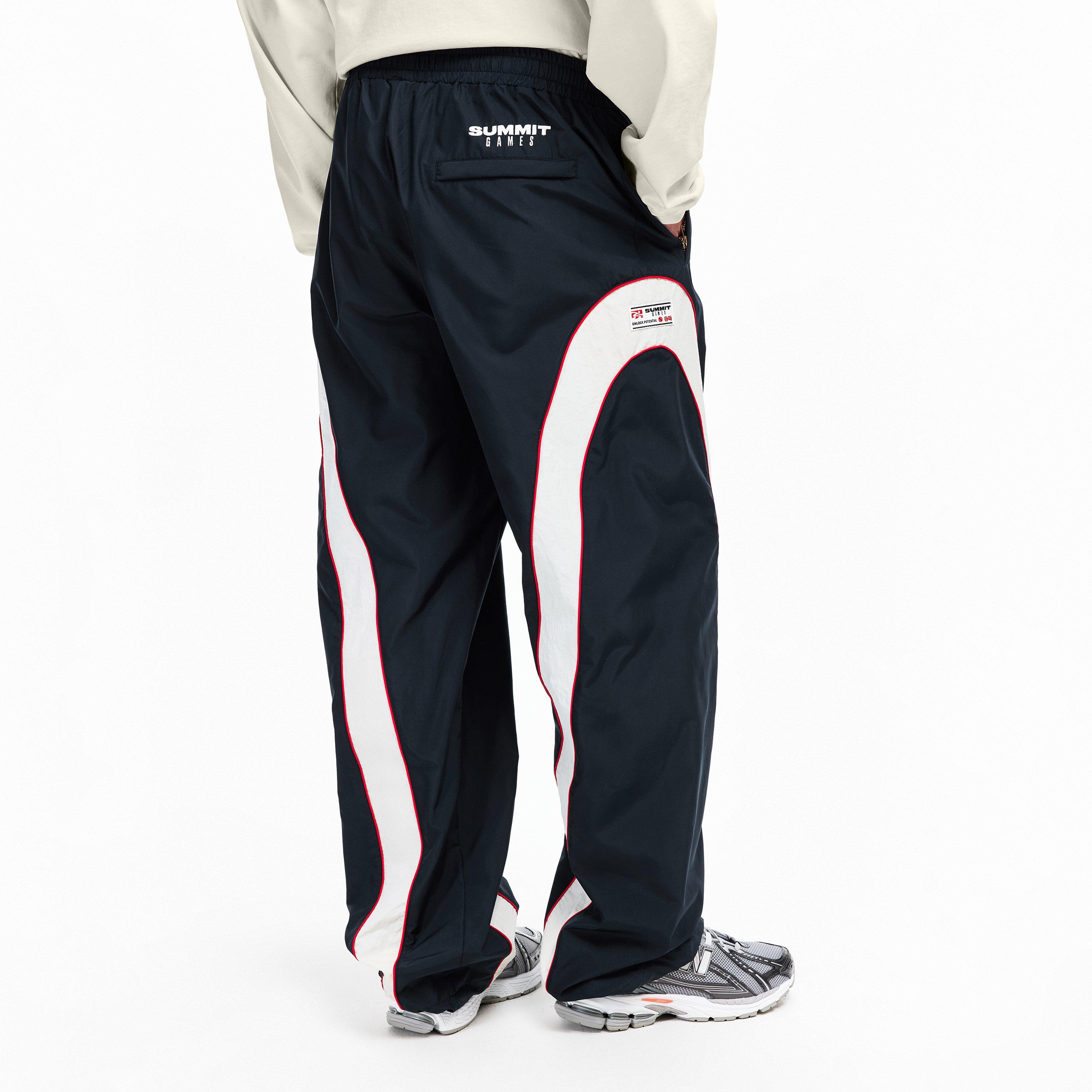 Maritime Blue - Summer Games - Men's Contrast Track Open Hem Woven Tracksuit Jogger - 4