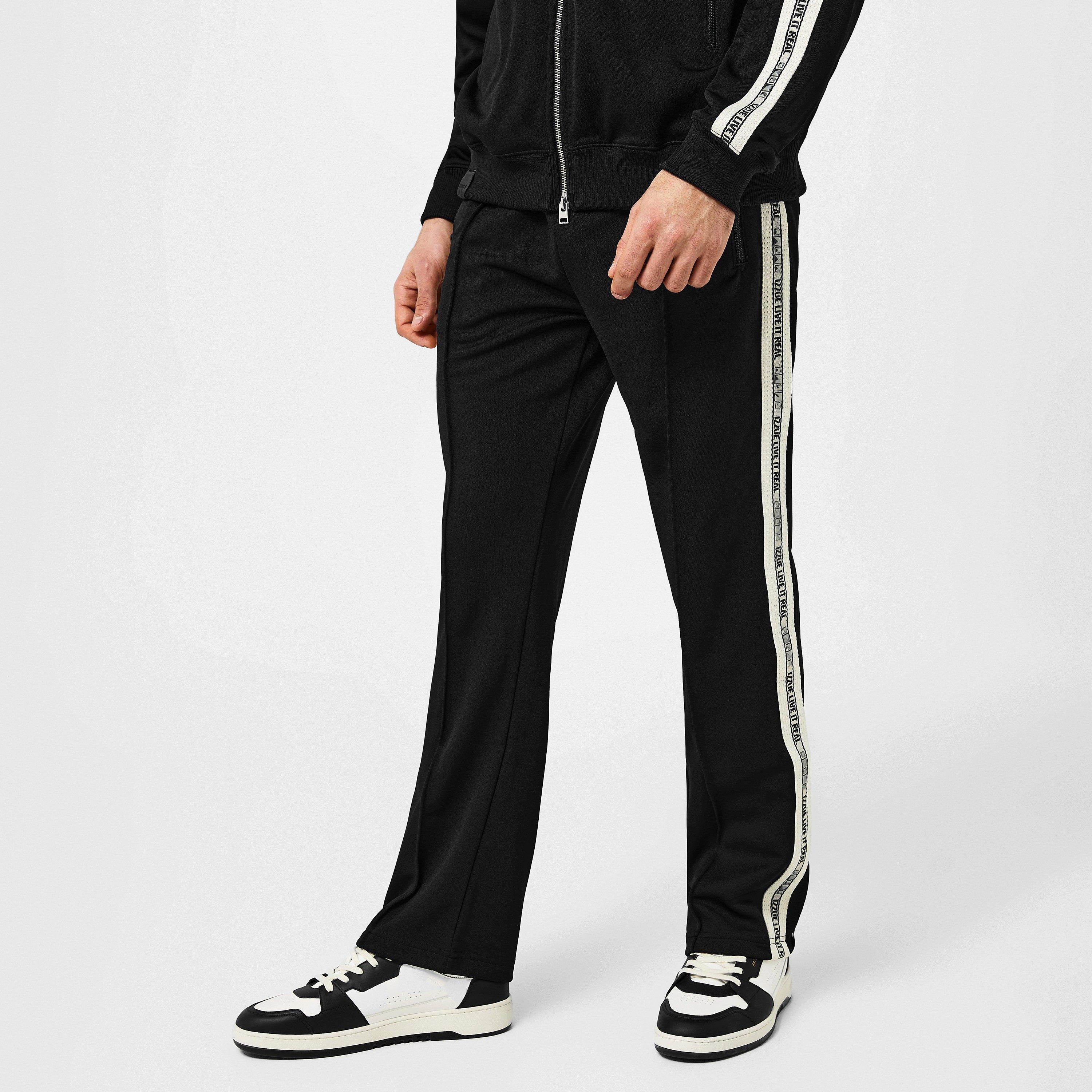 Black BKX - Izzue - Men's Open Hem Woven Tracksuit Joggers - 1