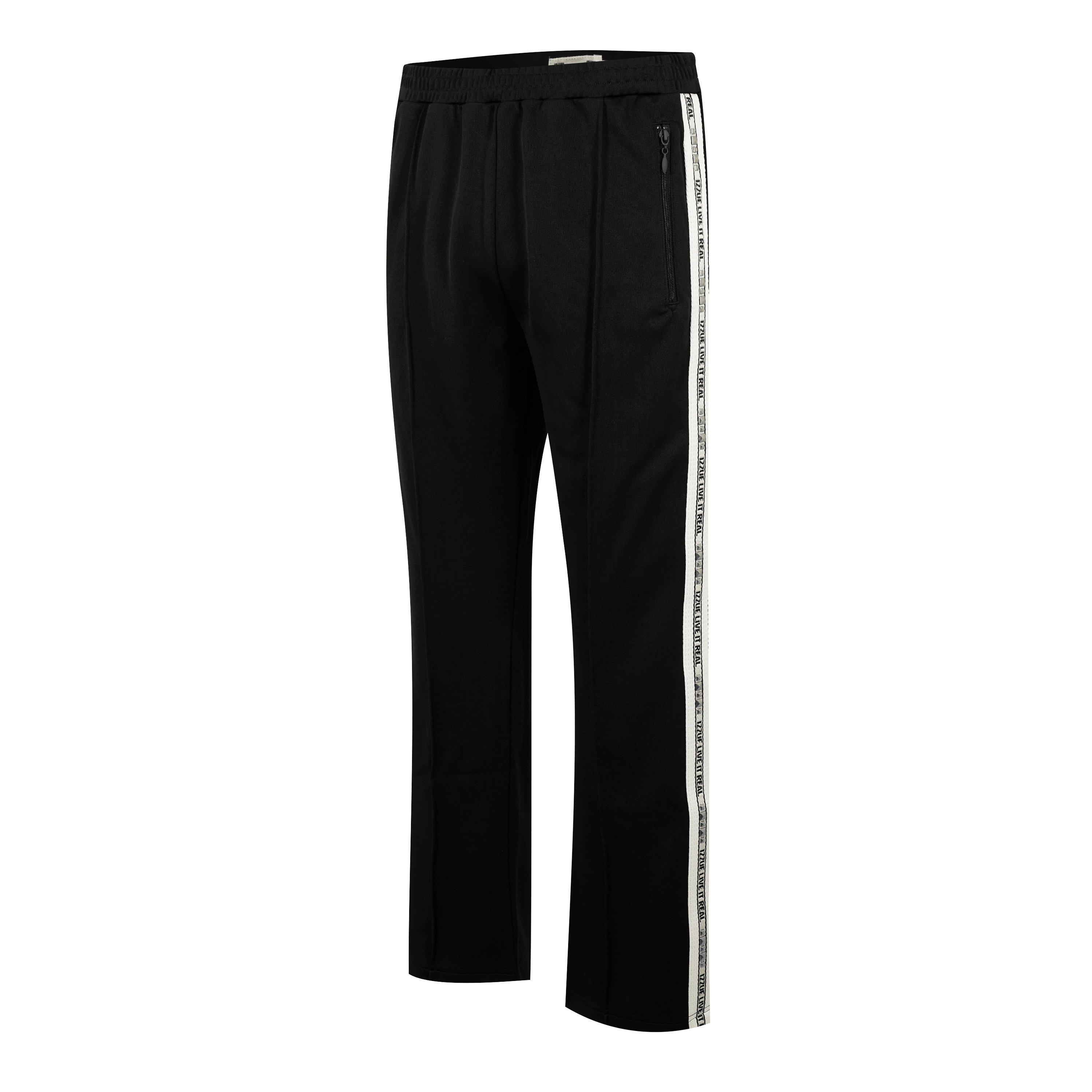 Black BKX - Izzue - Men's Open Hem Woven Tracksuit Joggers - 6