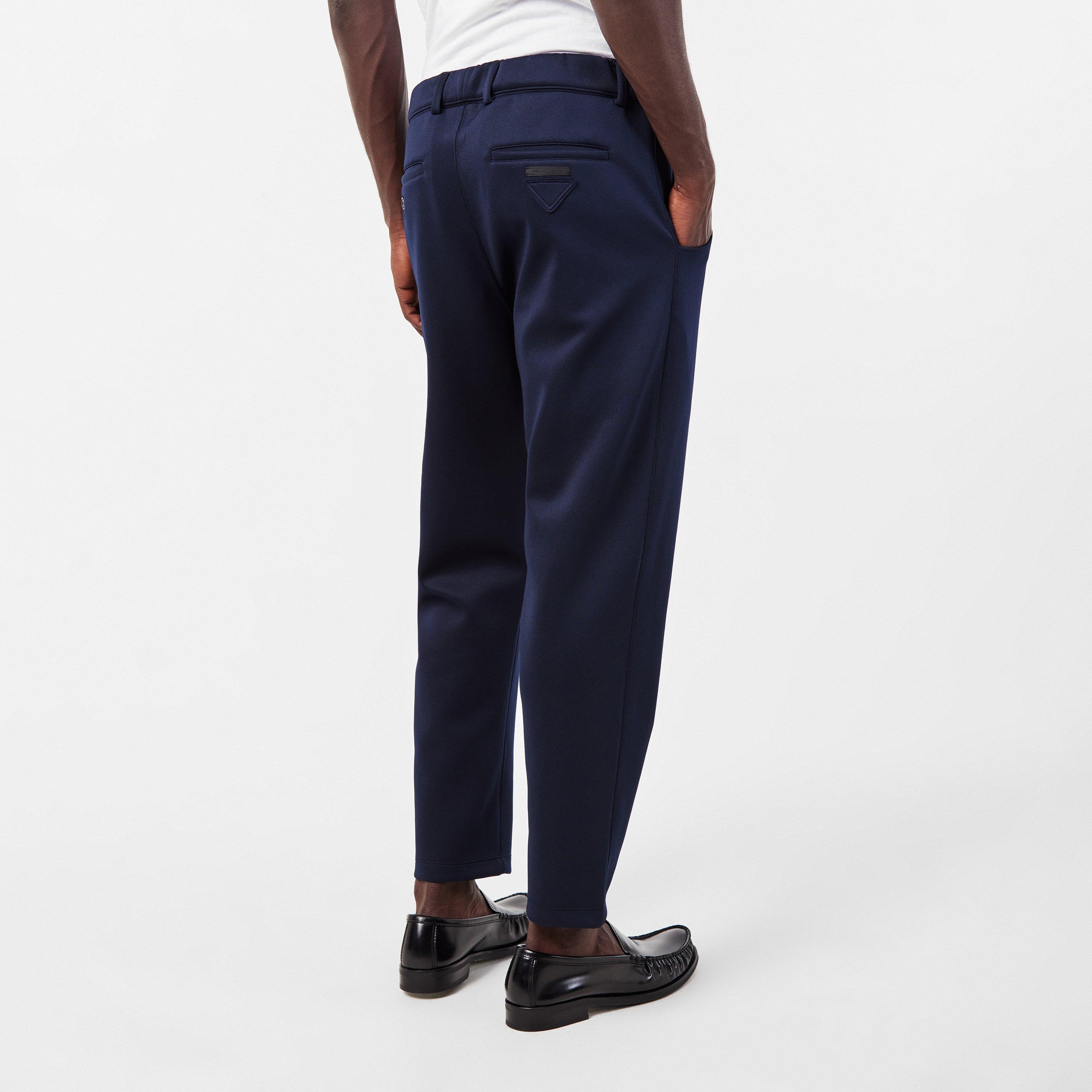 Navy - Prada - Men's Open Hem Woven Tracksuit Bottoms - 4