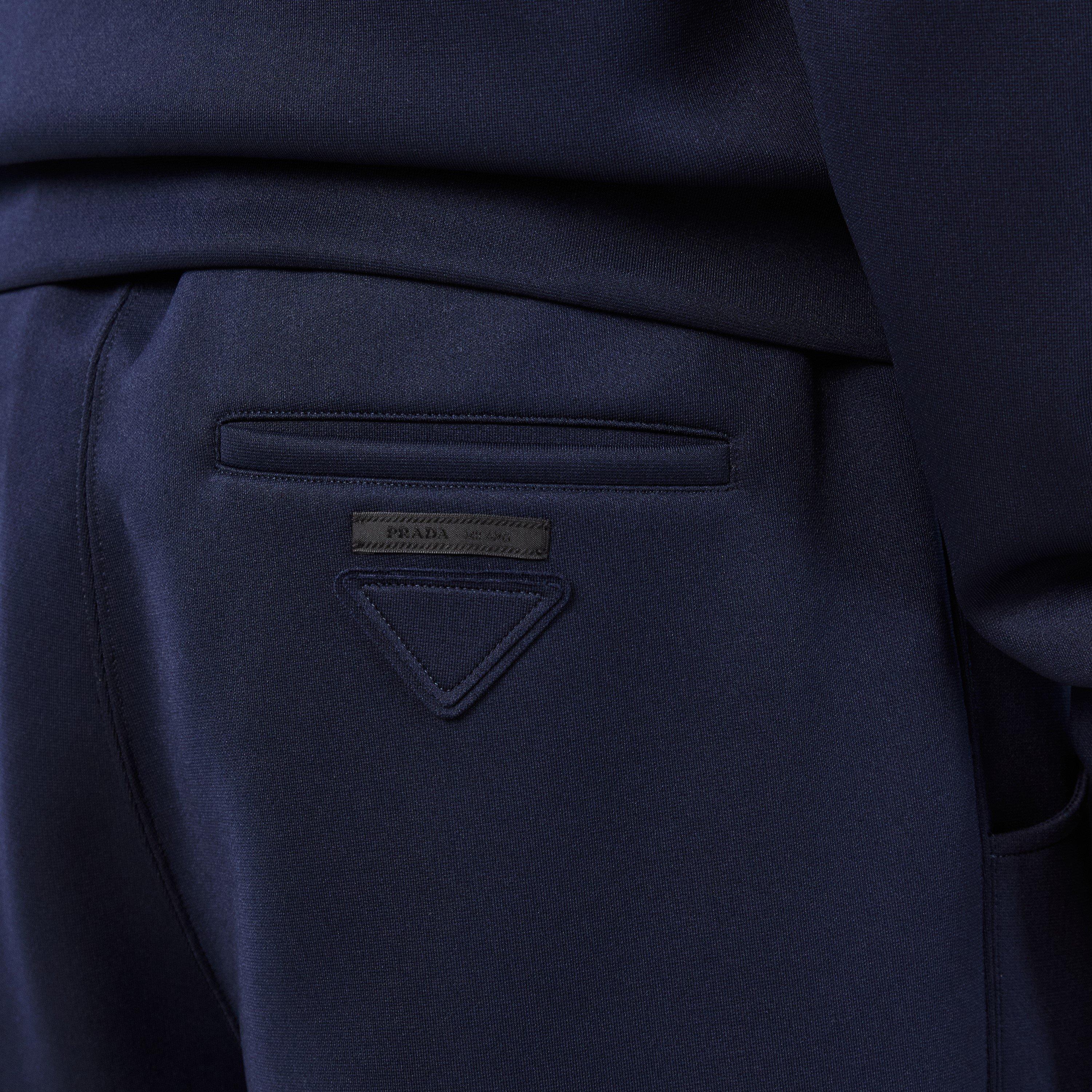 Navy - Prada - Men's Open Hem Woven Tracksuit Bottoms - 5