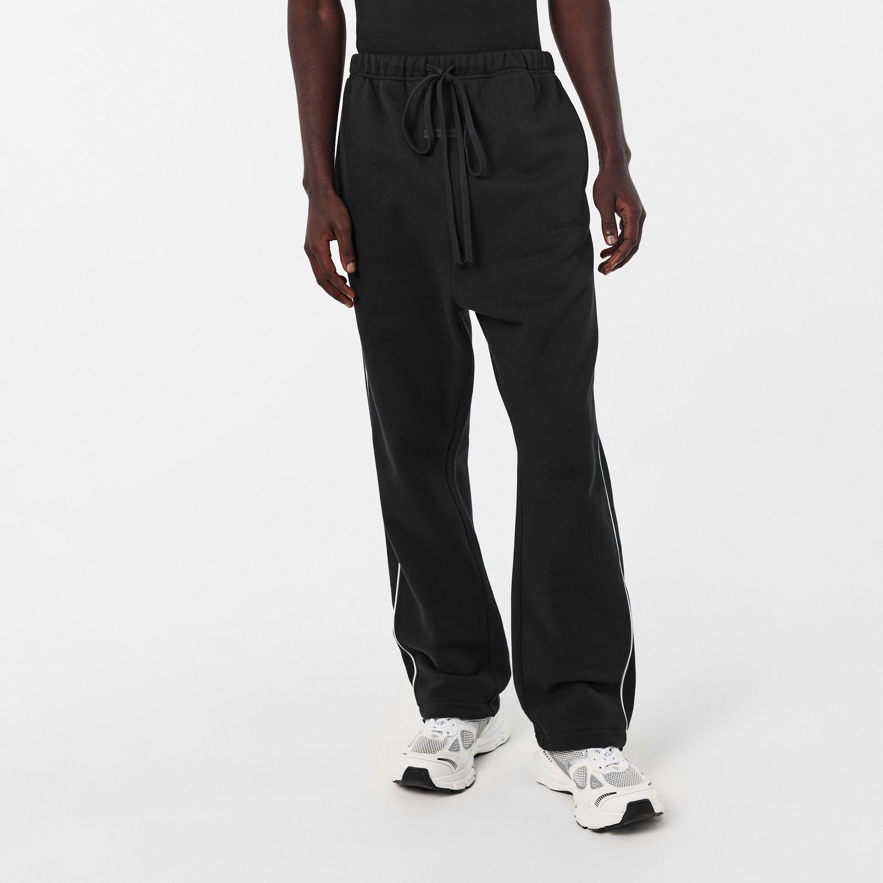 Black/White - Fear Of God Essentials - Men's Open Hem Woven Tracksuit Joggers - 3
