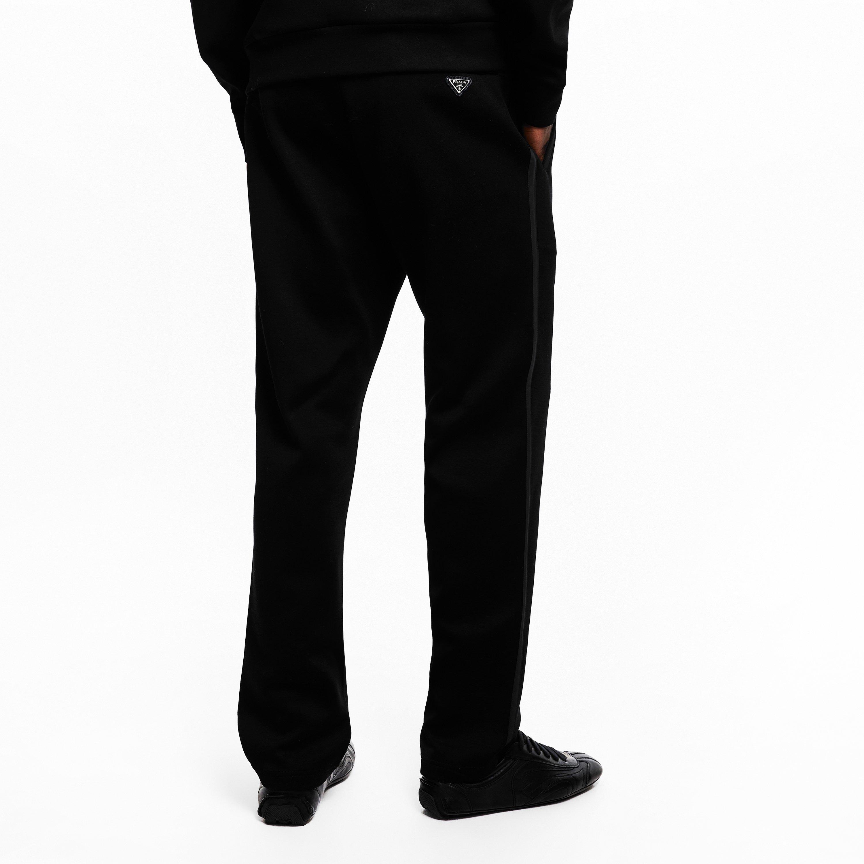 Black - Prada - Men's Hybrid Open Hem Woven Tracksuit Joggers - 4