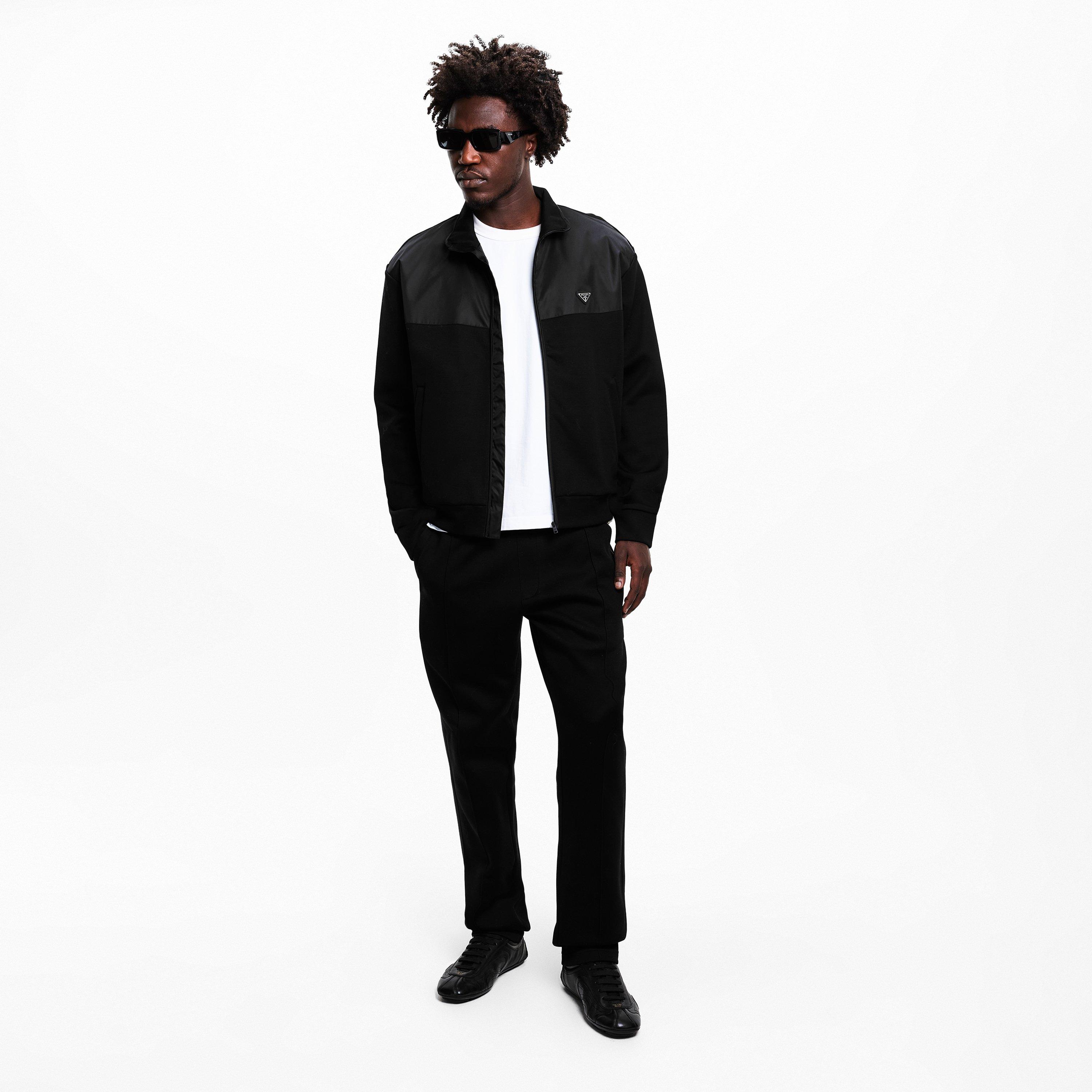 Black - Prada - Men's Hybrid Open Hem Woven Tracksuit Joggers - 6