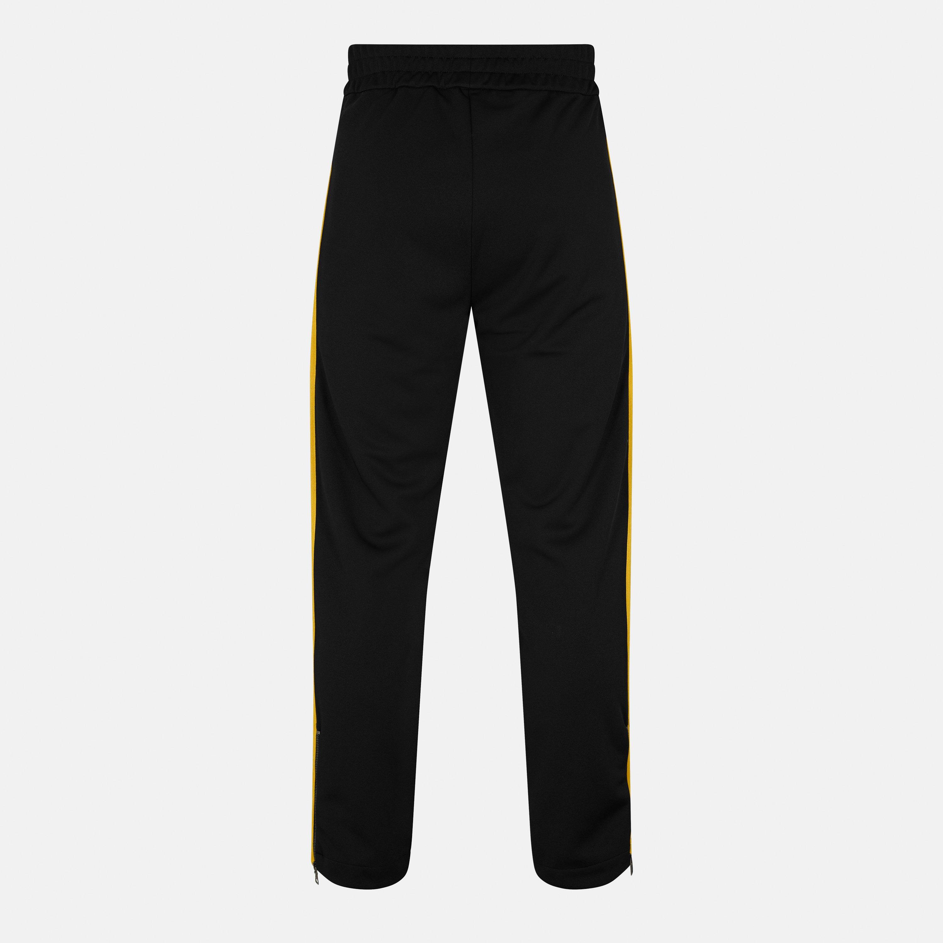 Black/Yellow - Palm Angels - Men's Classic Open Hem Woven Joggers - 2