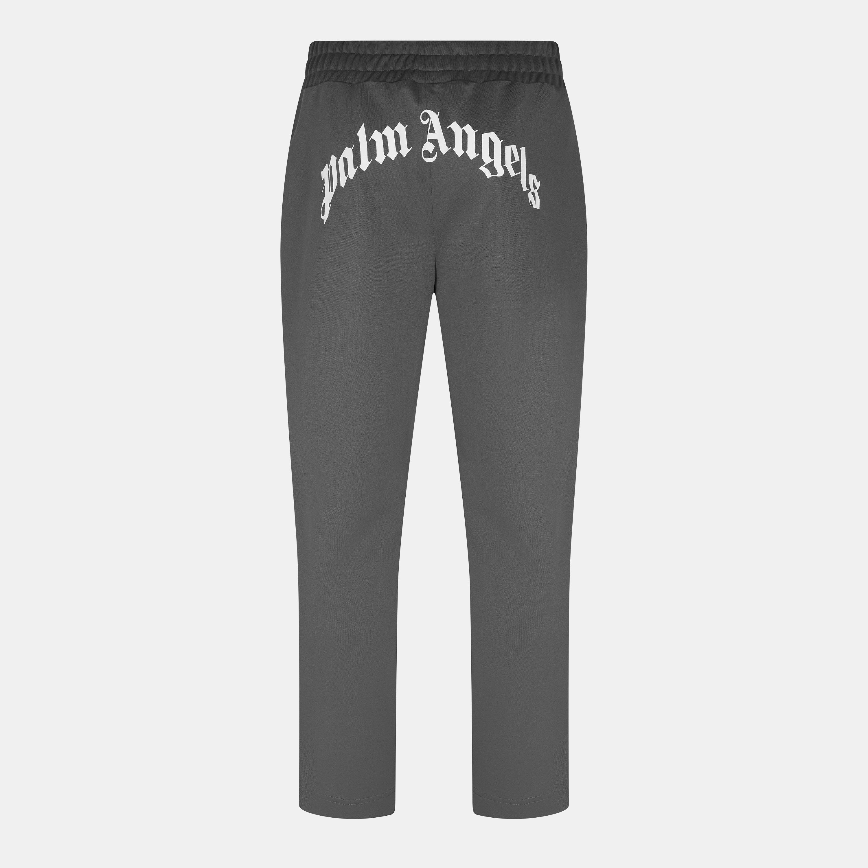 Dark Grey - Palm Angels - Men's Curve Open Hem Woven Joggers - 2