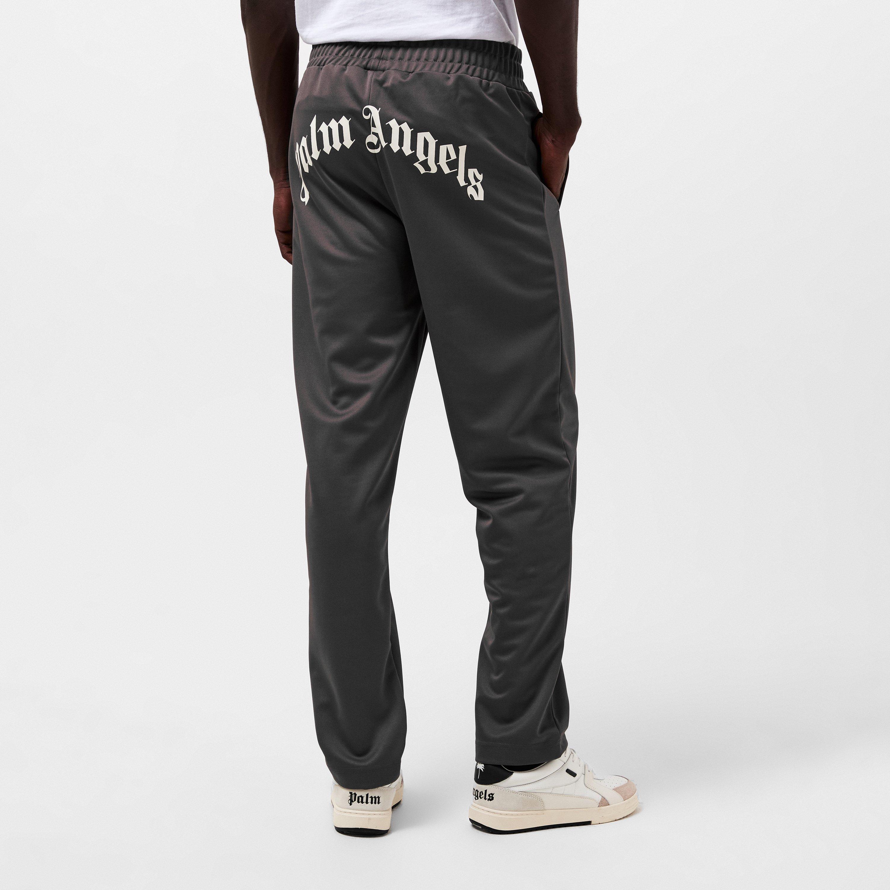 Dark Grey - Palm Angels - Men's Curve Open Hem Woven Joggers - 4