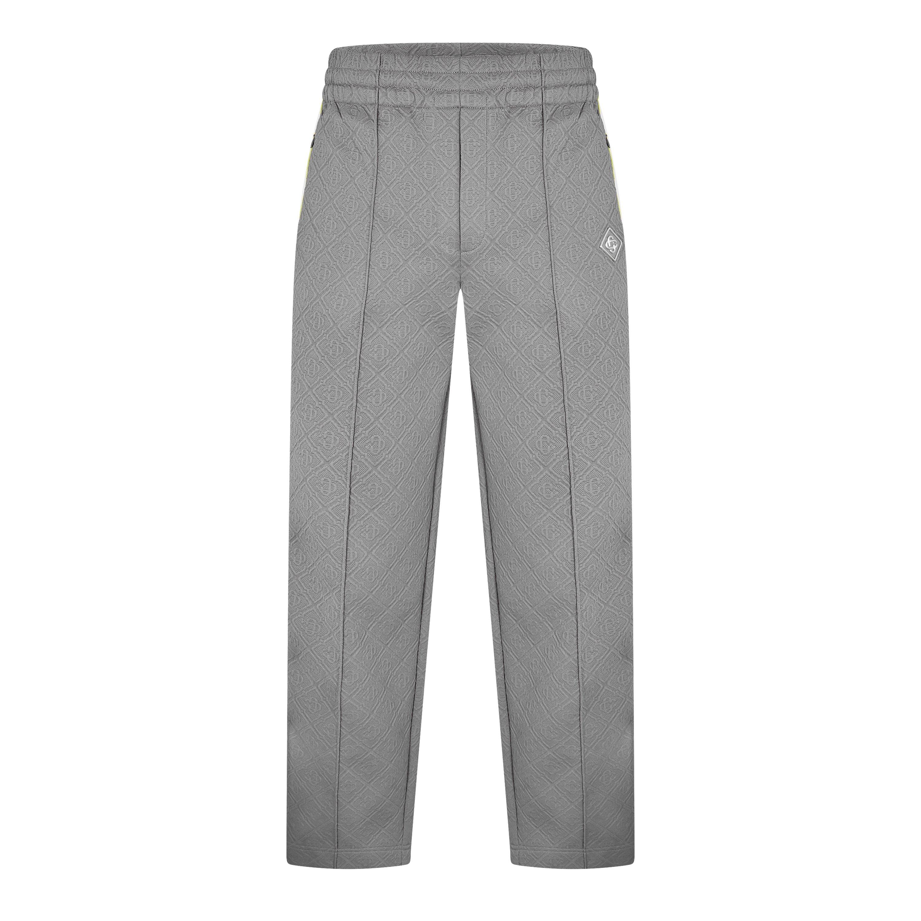 Casablanca Men's Open Hem Woven Joggers - Grey/White - Large