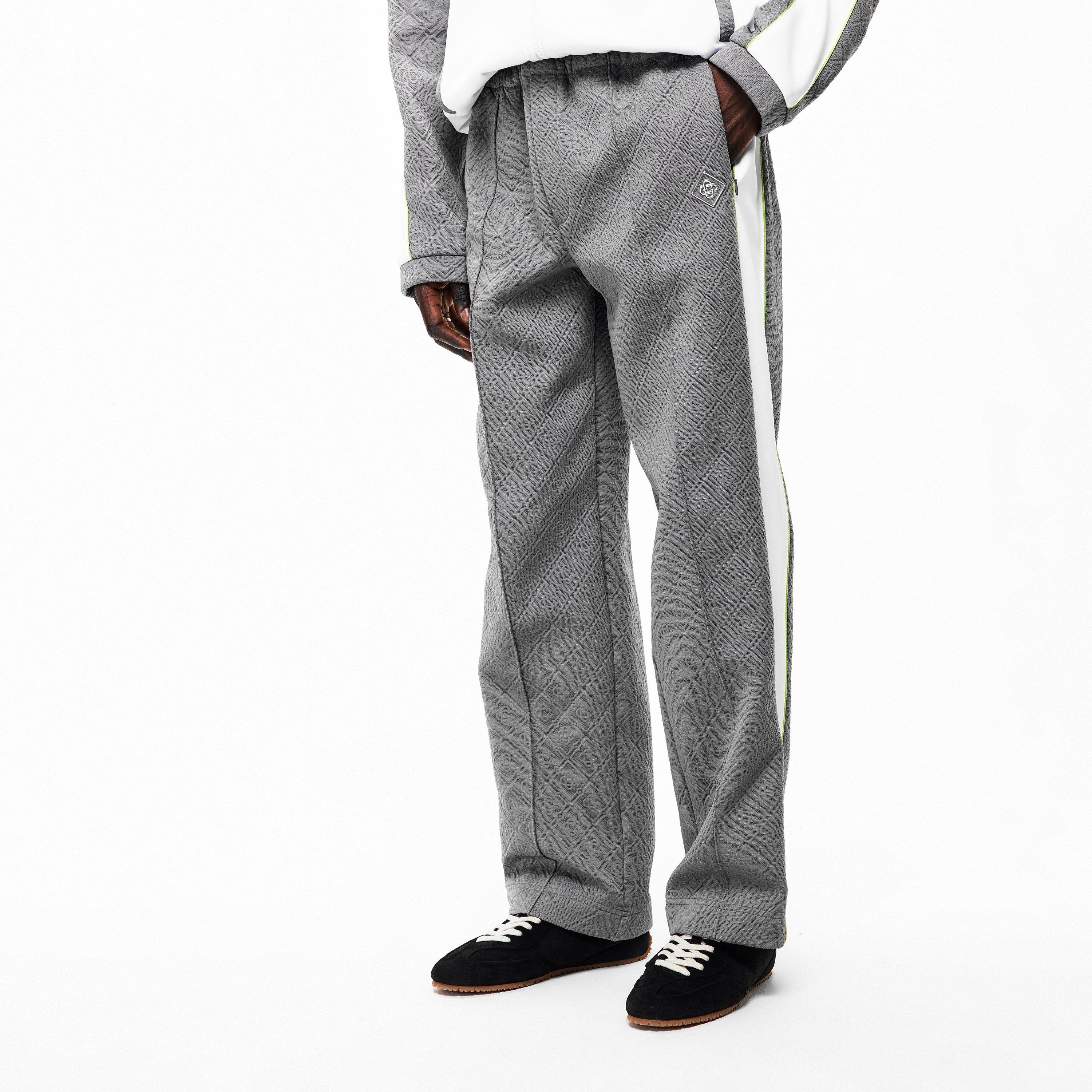 Grey/White - Casablanca - Men's Open Hem Woven Joggers - 3
