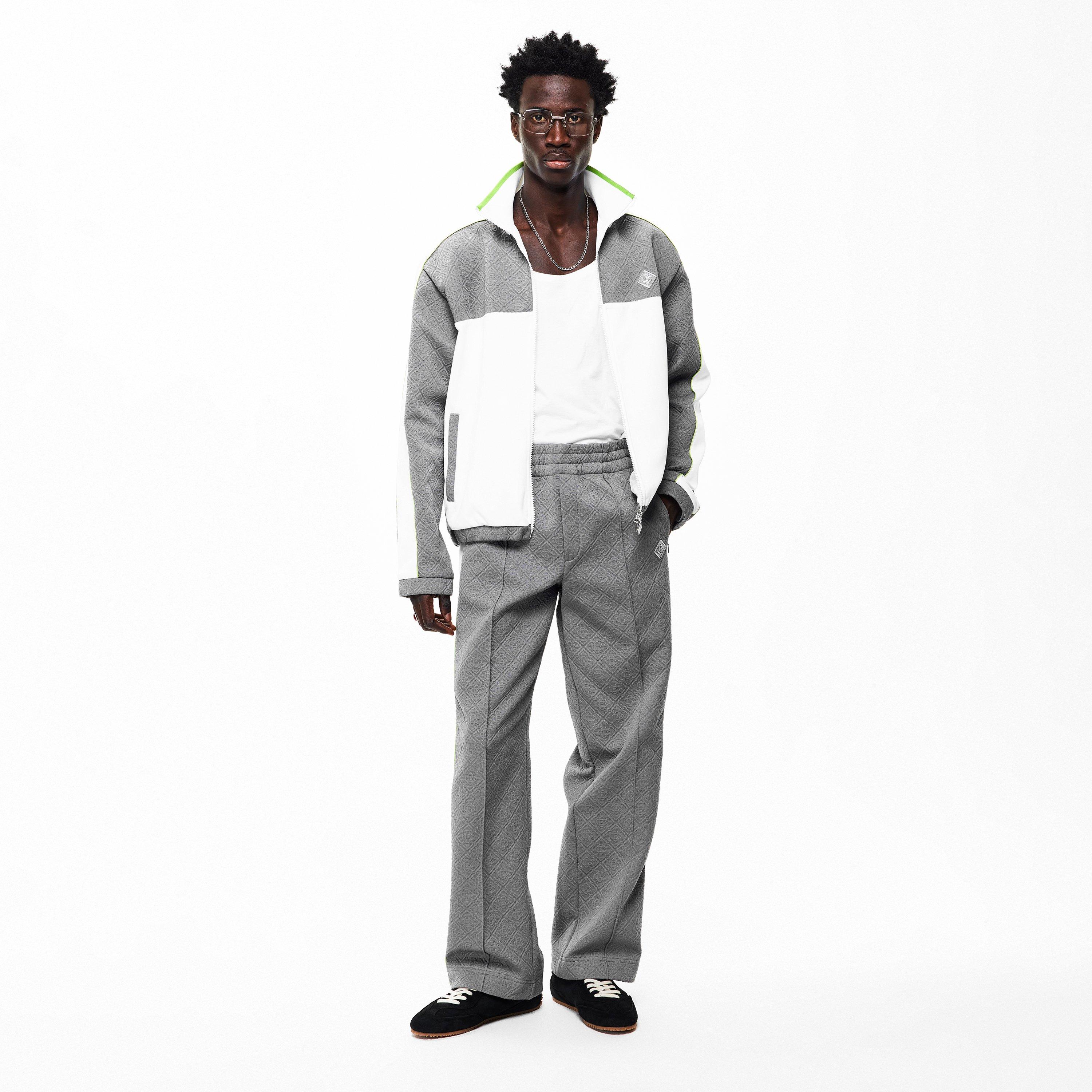 Grey/White - Casablanca - Men's Open Hem Woven Joggers - 6