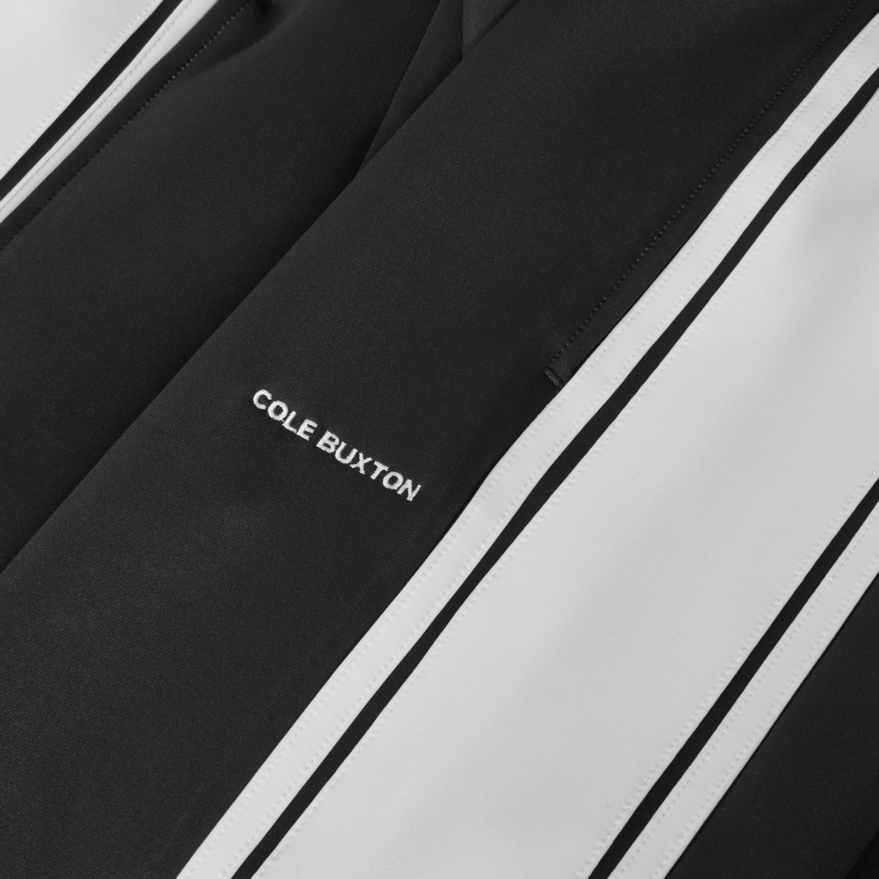 Black/White - Cole Buxton - Men's Open Hem Woven Tracksuit Joggers - 3