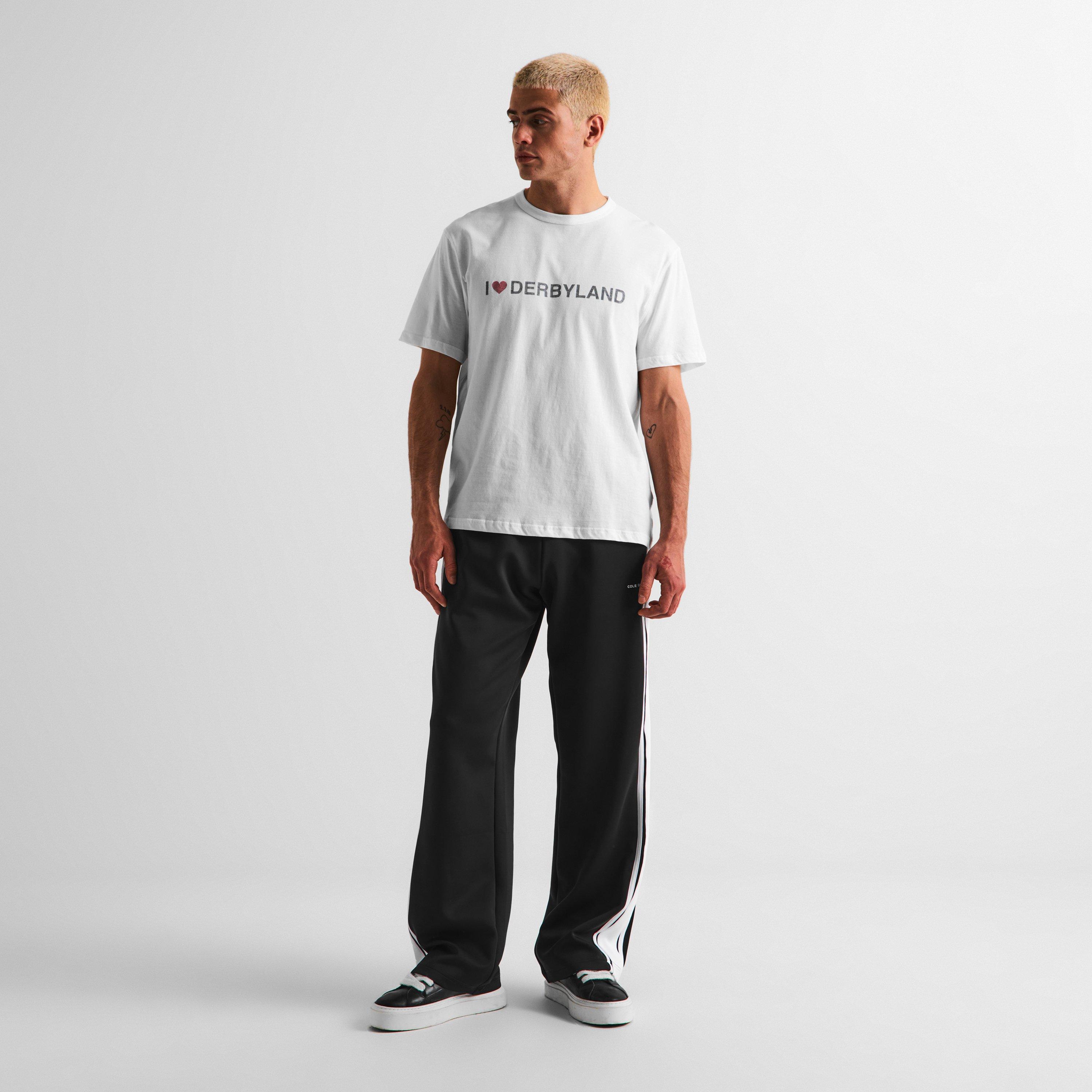Black/White - Cole Buxton - Men's Open Hem Woven Tracksuit Joggers - 6