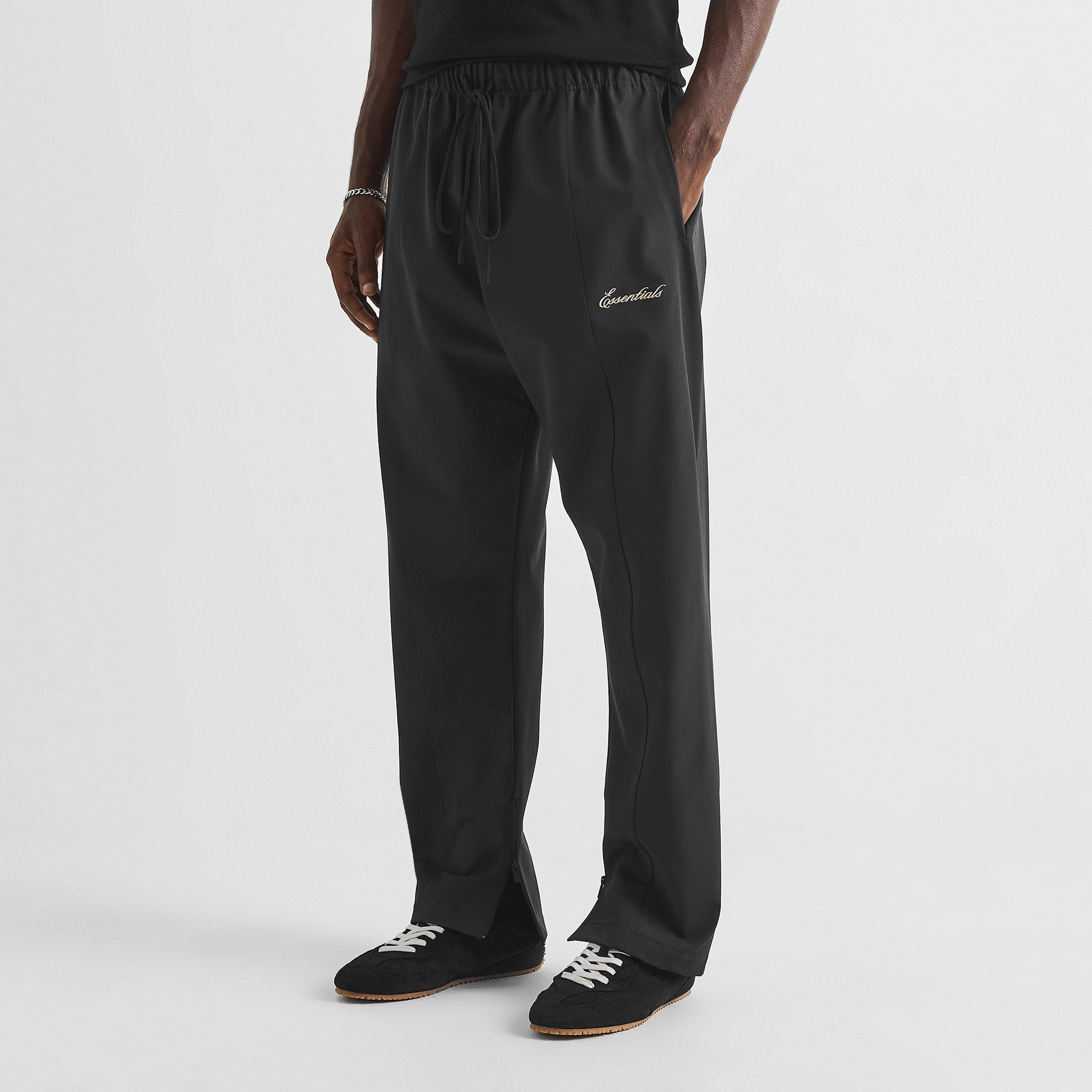 Black - Fear Of God Essentials - Men's Open Hem Woven Joggers - 3