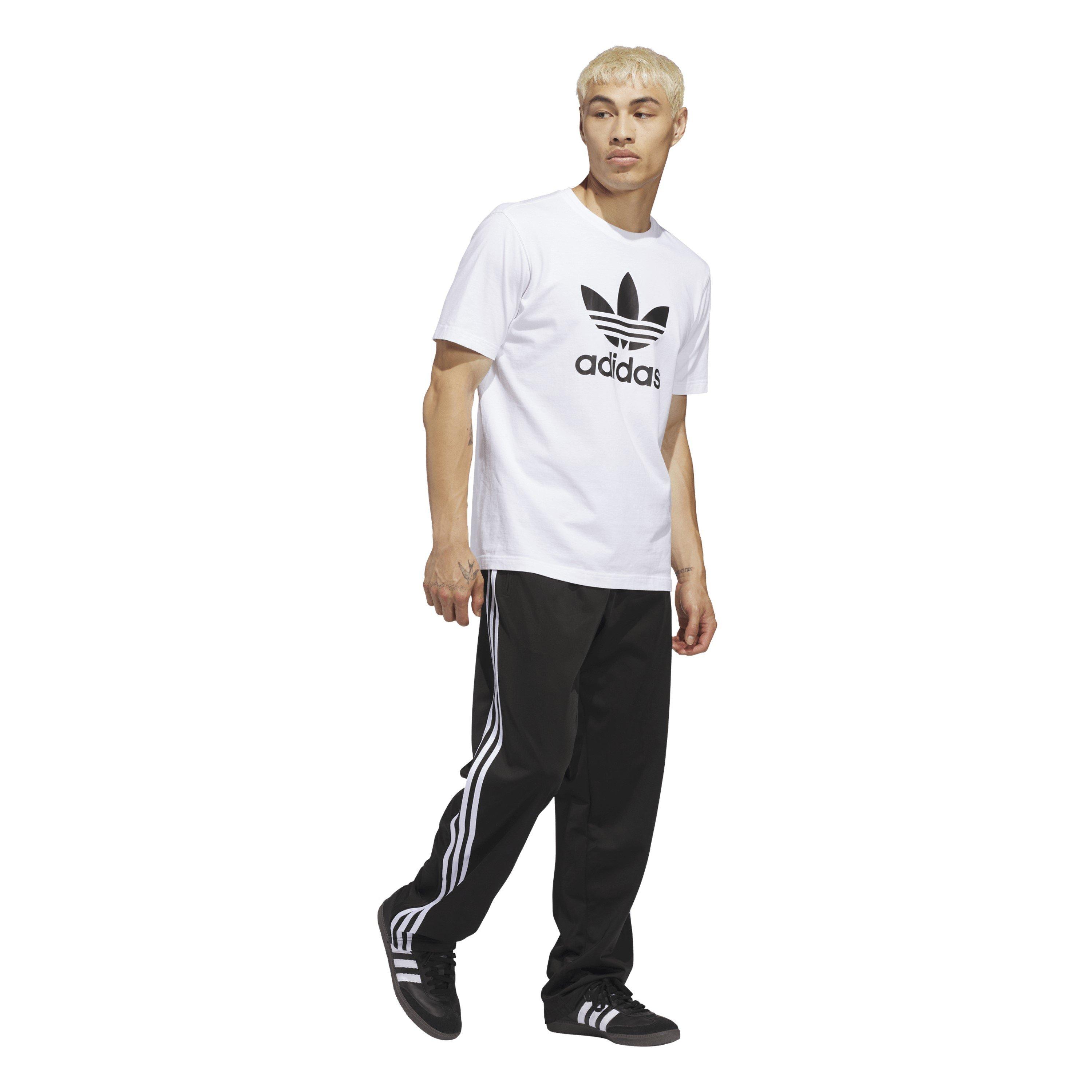 Black/White - adidas Originals - Men's Open Hem Woven Tracksuit Bottoms - 6