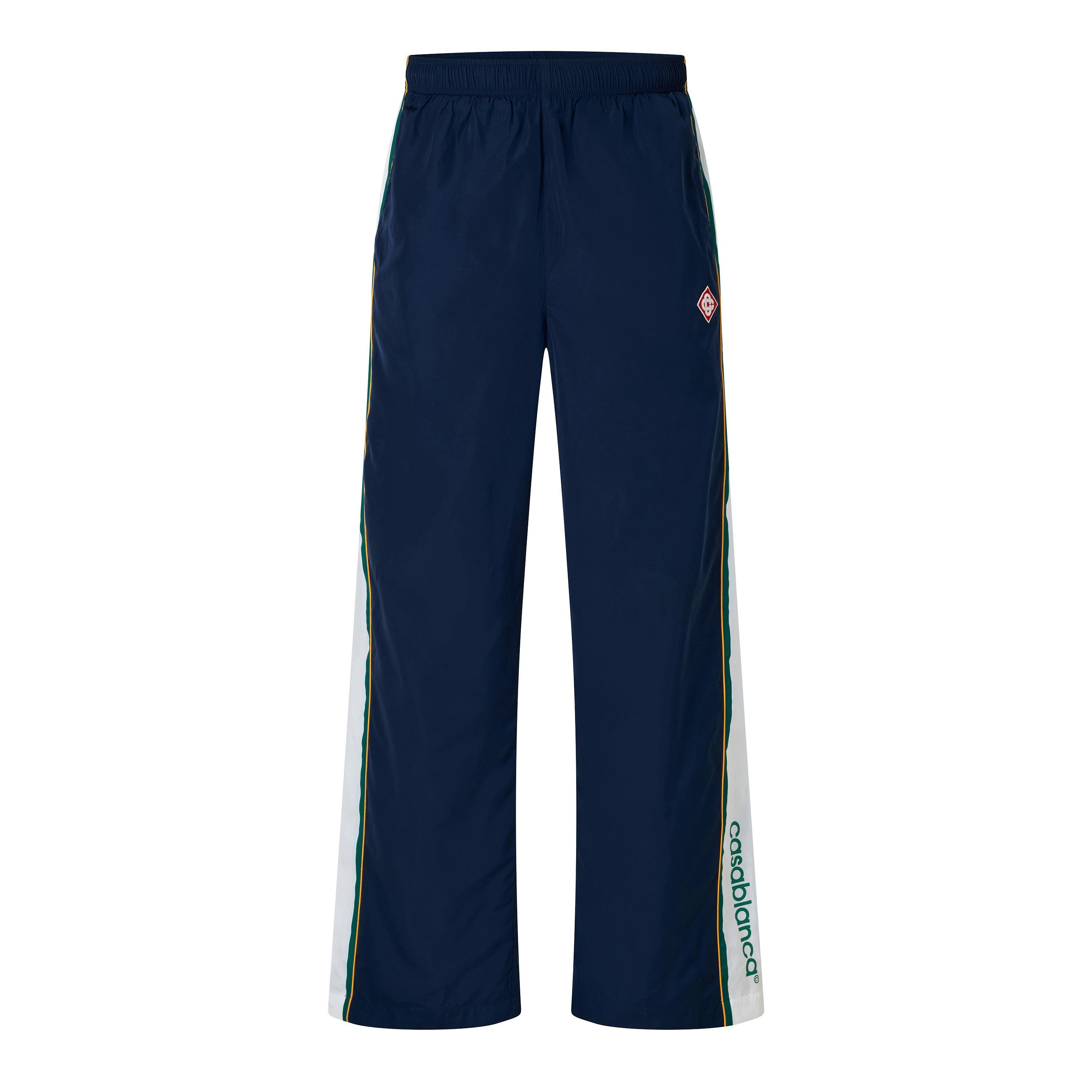 Casablanca Men's Logo Open Hem Slim-Fit Tracksuit Bottoms - Navy/Green - Medium