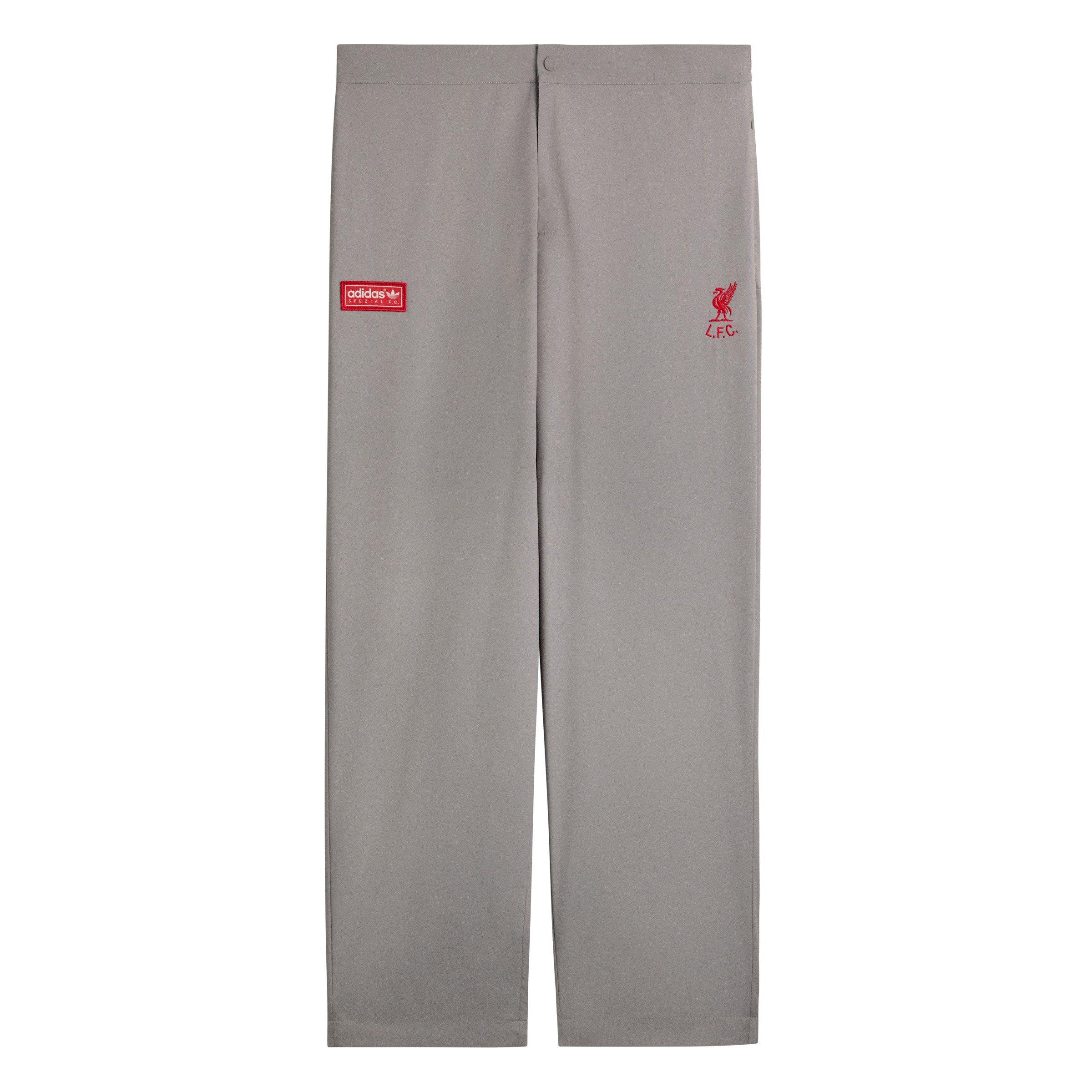Dove Grey - adidas - Men's Liverpool FC Relaxed-Fit Tracksuit Bottoms - 1