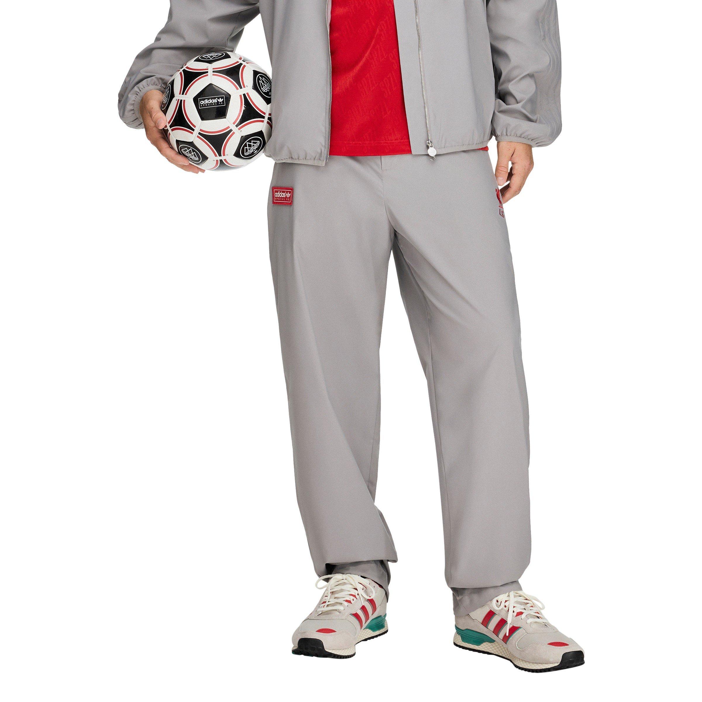 Dove Grey - adidas - Men's Liverpool FC Relaxed-Fit Tracksuit Bottoms - 3