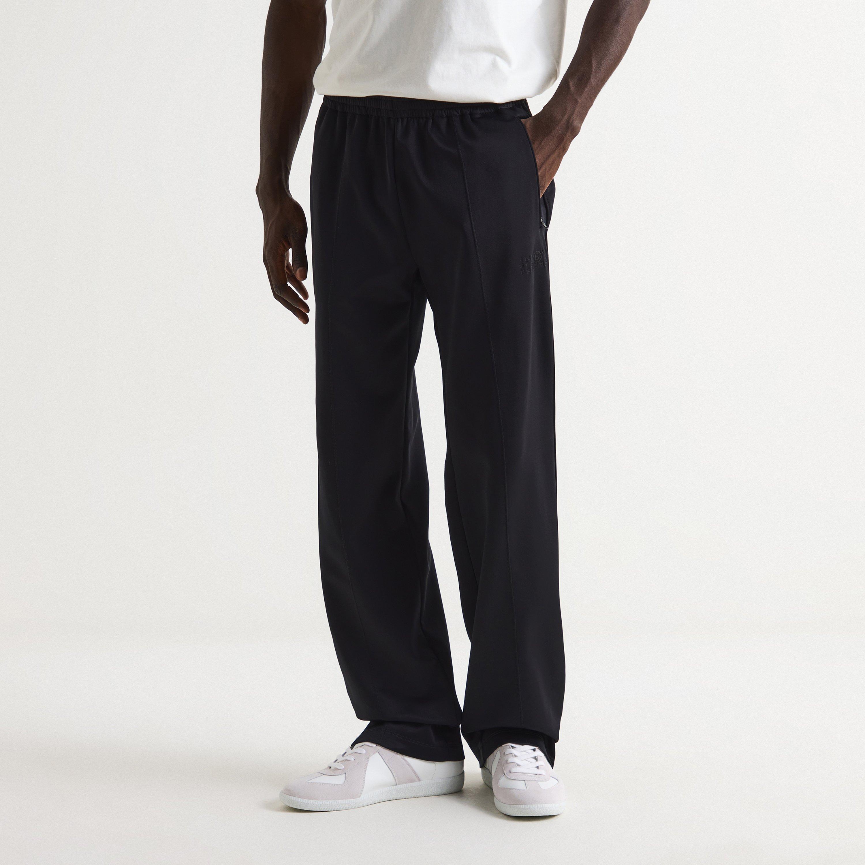 Black - MM6 Maison Margiela - Men's Open Hem Woven Tracksuit Joggers - 3
