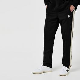 Palm Angels Embroidered Striped Jersey Track Pants