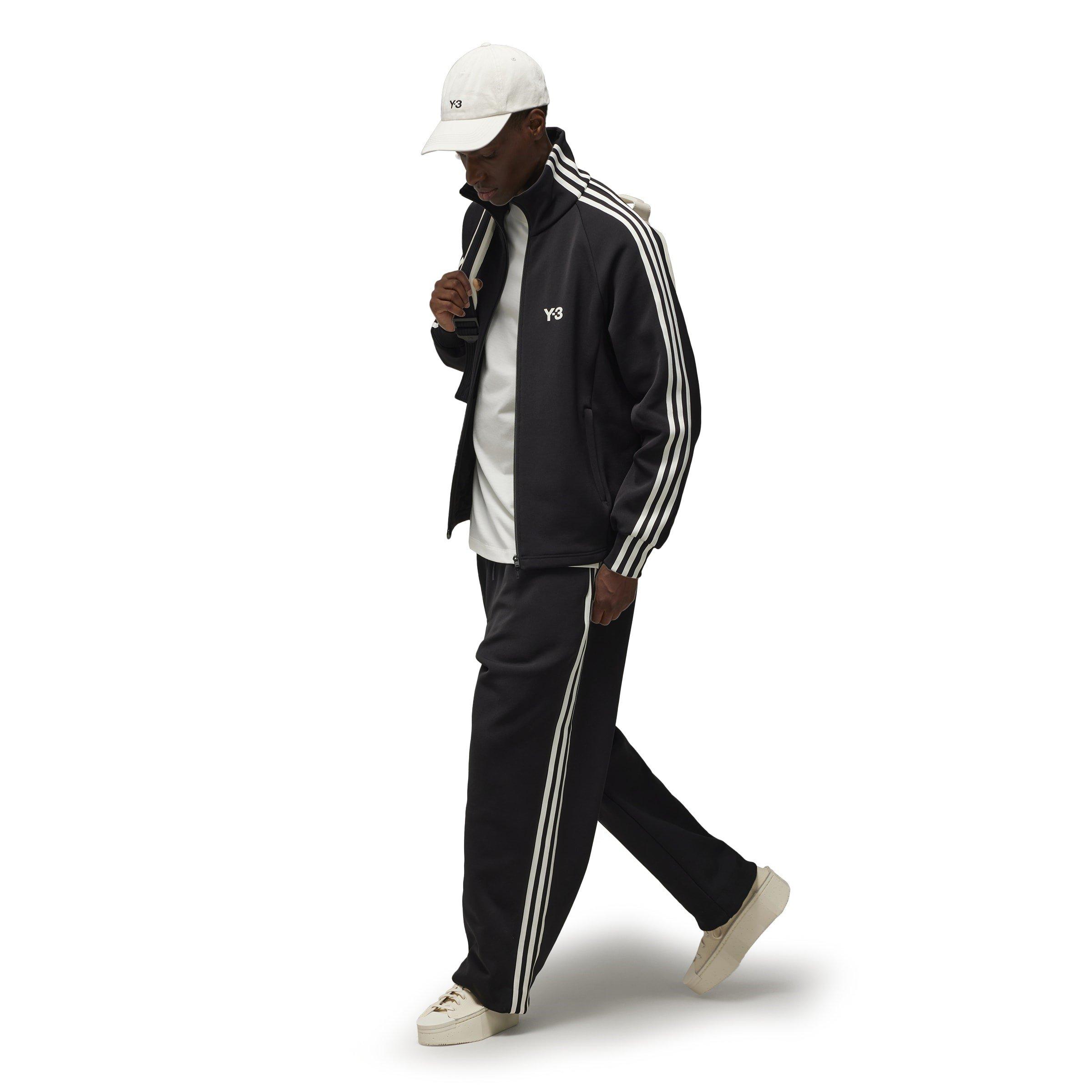 Y3 3 Stripe Trackpants Open Hem Woven Tracksuit Bottoms Cruise Fashion