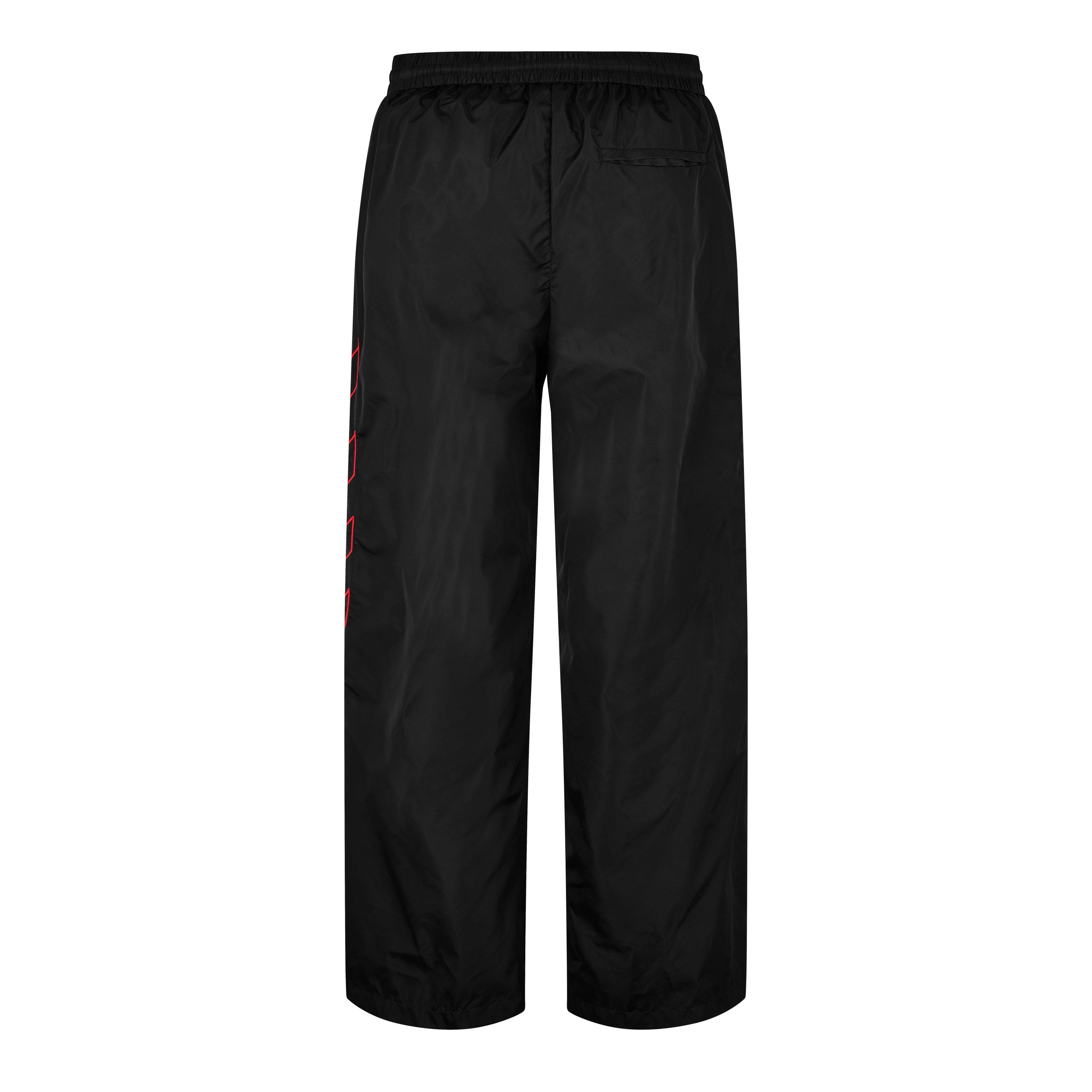 Black/Red - Off White - Men's Track Pant with Iconic Logo Embroidery - 6