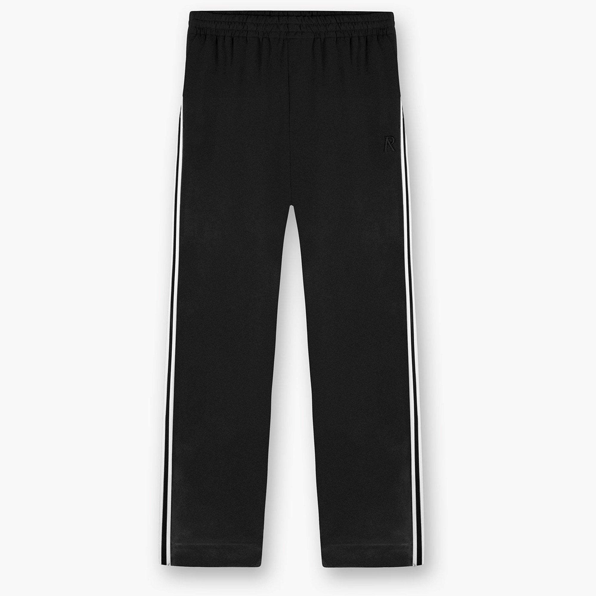 Represent Men's Rep Stripe Cotton Open Hem Tracksuit Joggers - Jet Black - 2XL