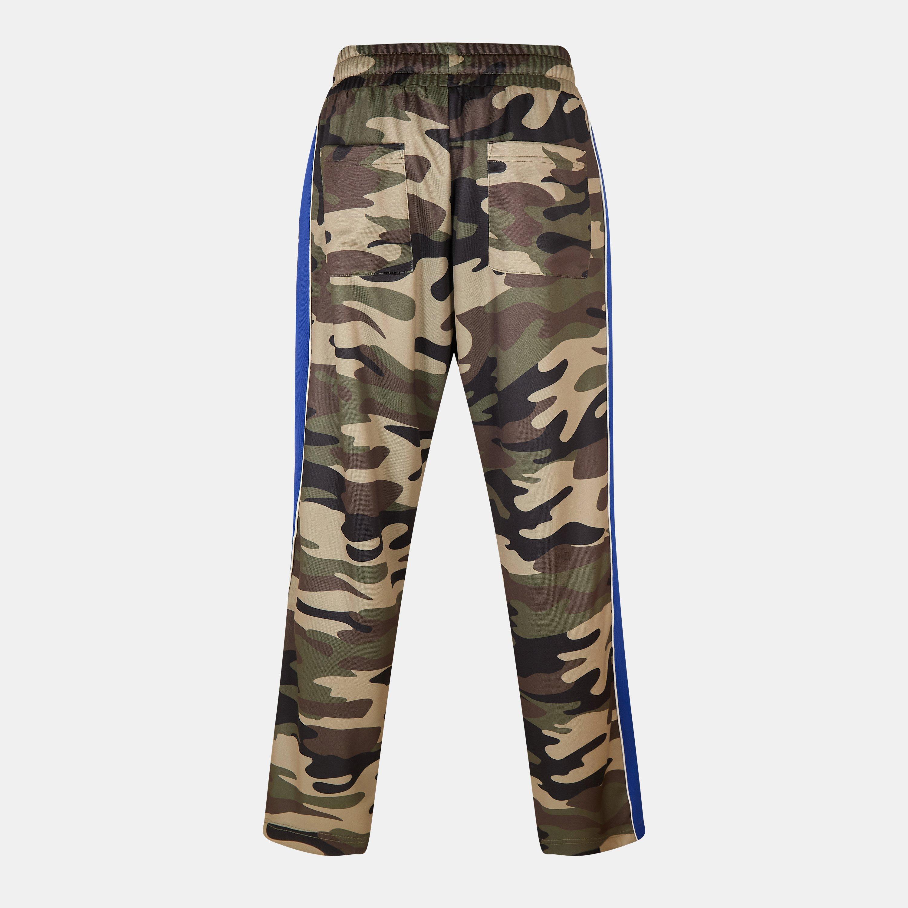 Camo/Blue - Cole Buxton - Men's Camo Open Hem Woven Joggers - 2