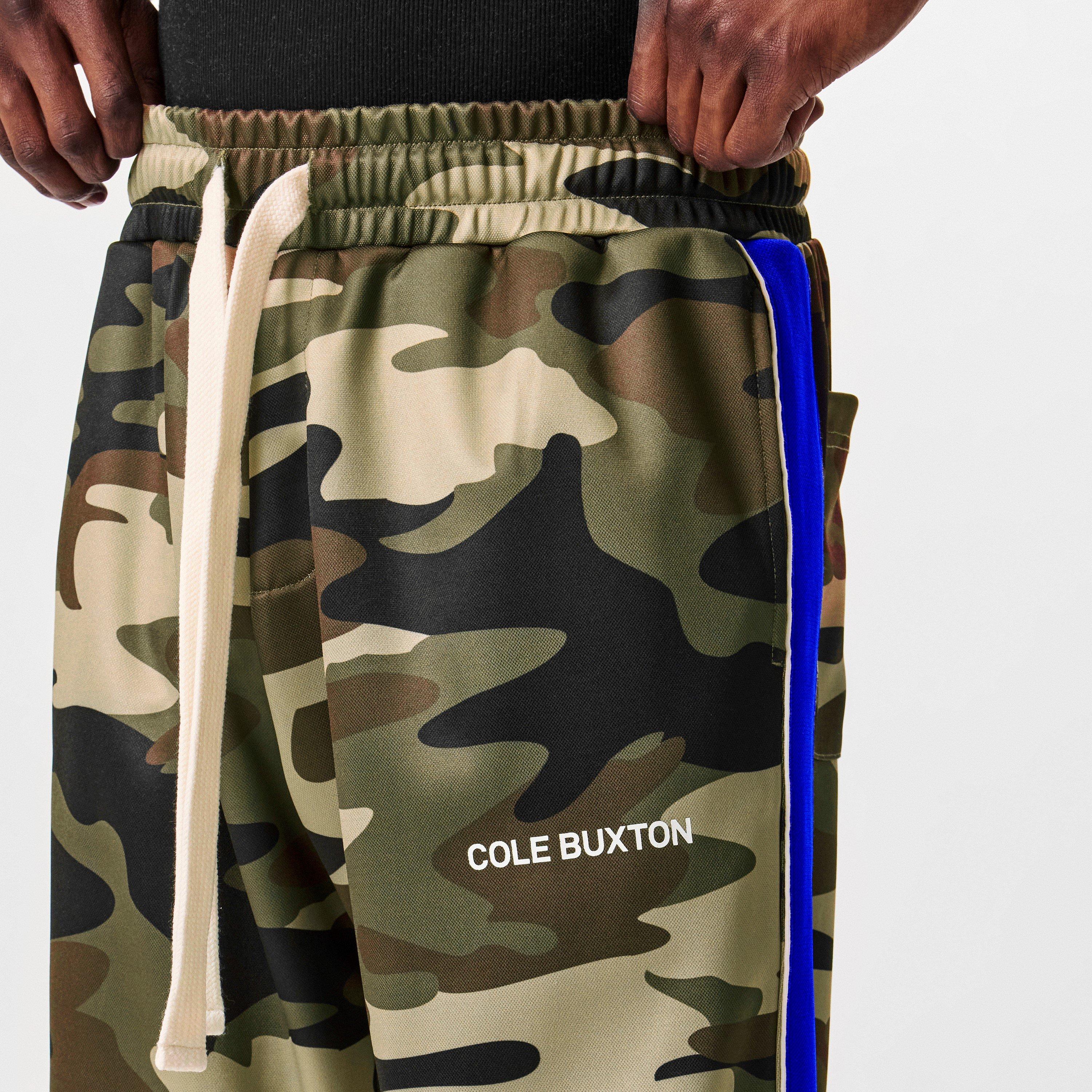 Camo/Blue - Cole Buxton - Men's Camo Open Hem Woven Joggers - 5
