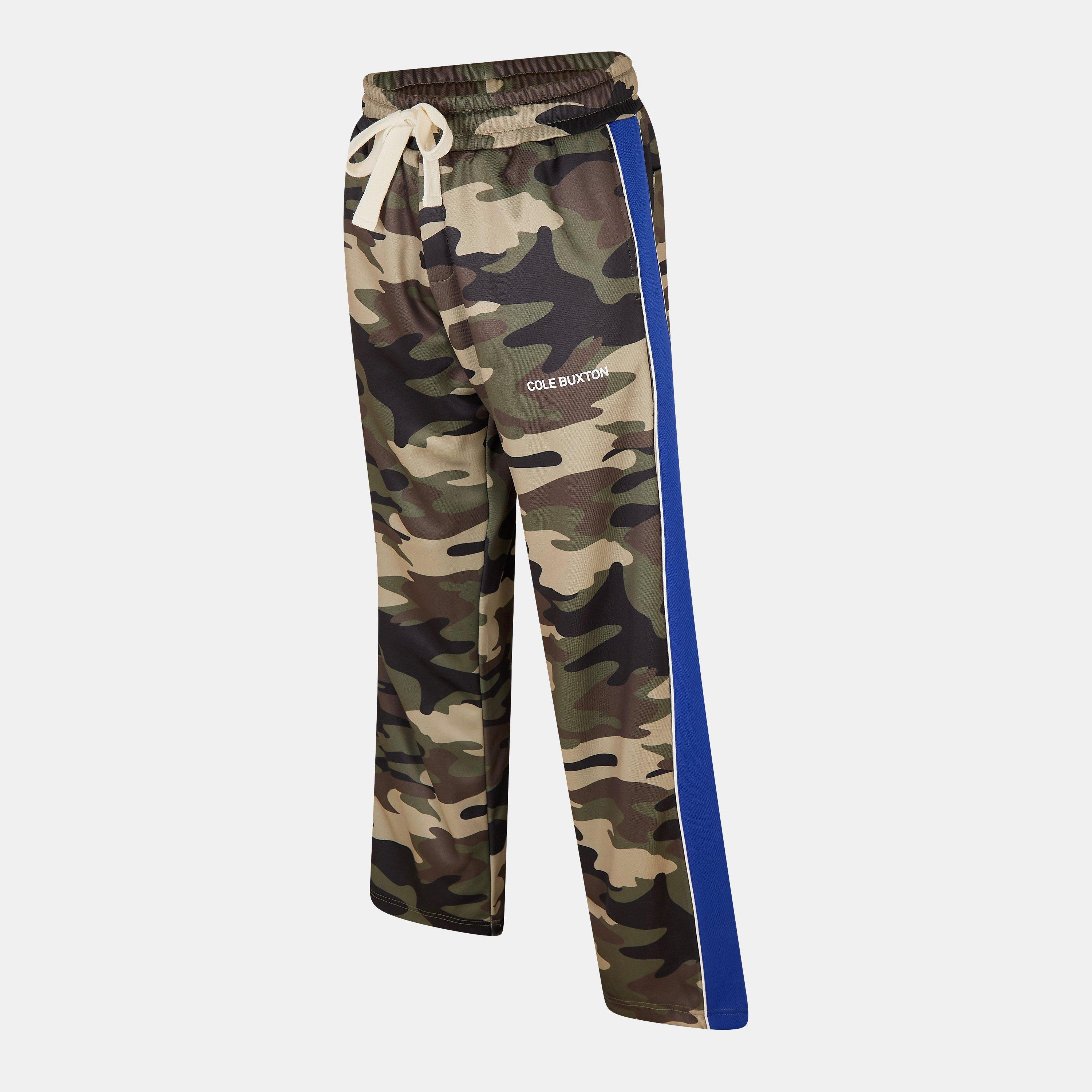 Camo/Blue - Cole Buxton - Men's Camo Open Hem Woven Joggers - 7