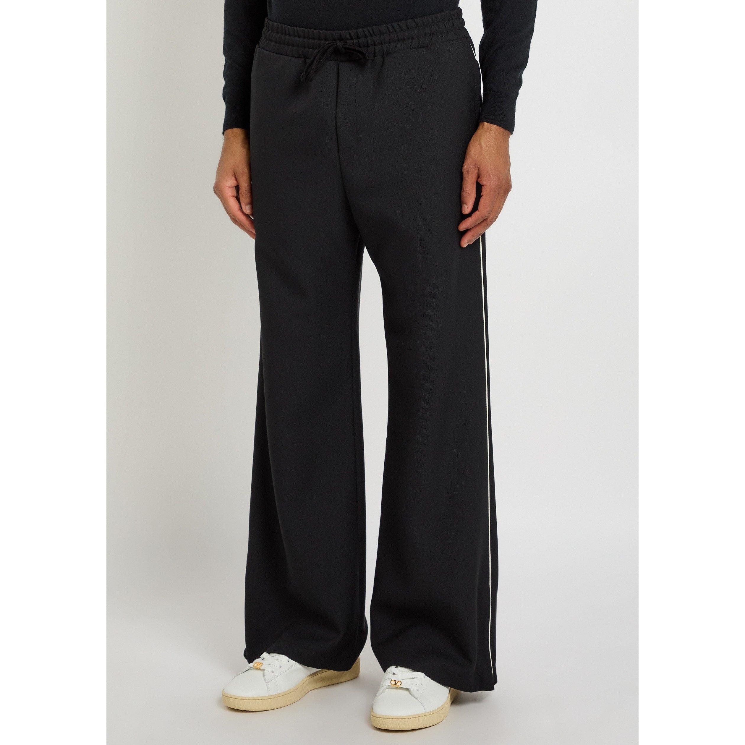 BLACK - Valentino - VAL JERSEY REG PATCH V JOGGER - 2
