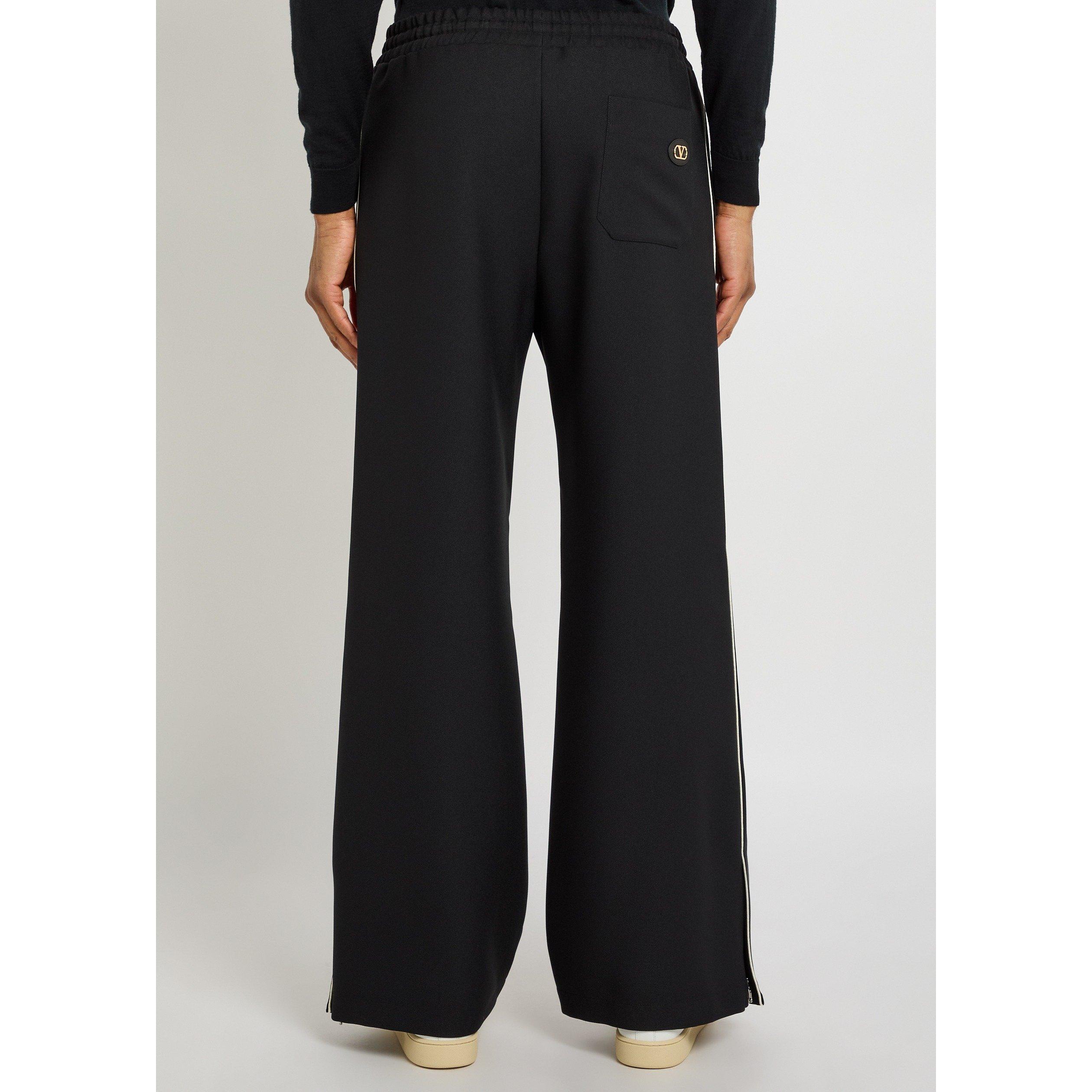 BLACK - Valentino - VAL JERSEY REG PATCH V JOGGER - 3