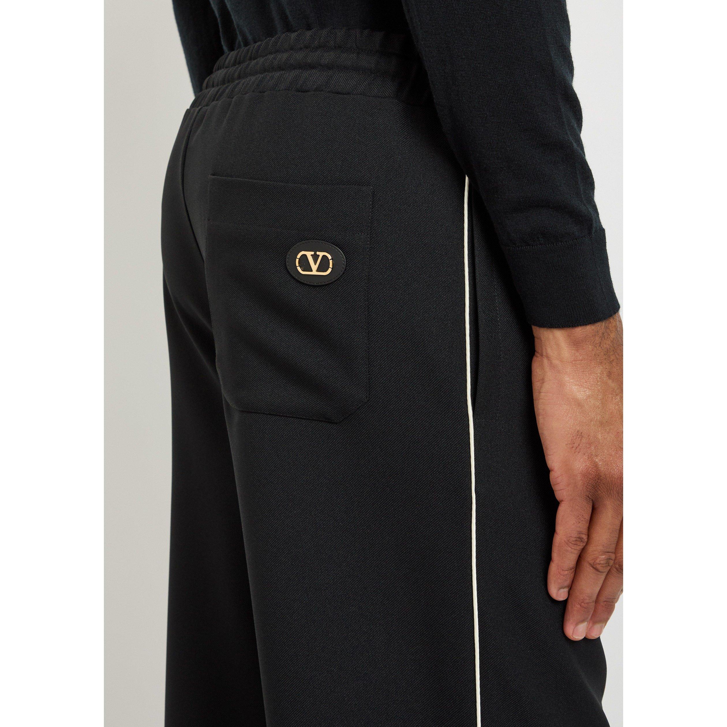 BLACK - Valentino - VAL JERSEY REG PATCH V JOGGER - 4
