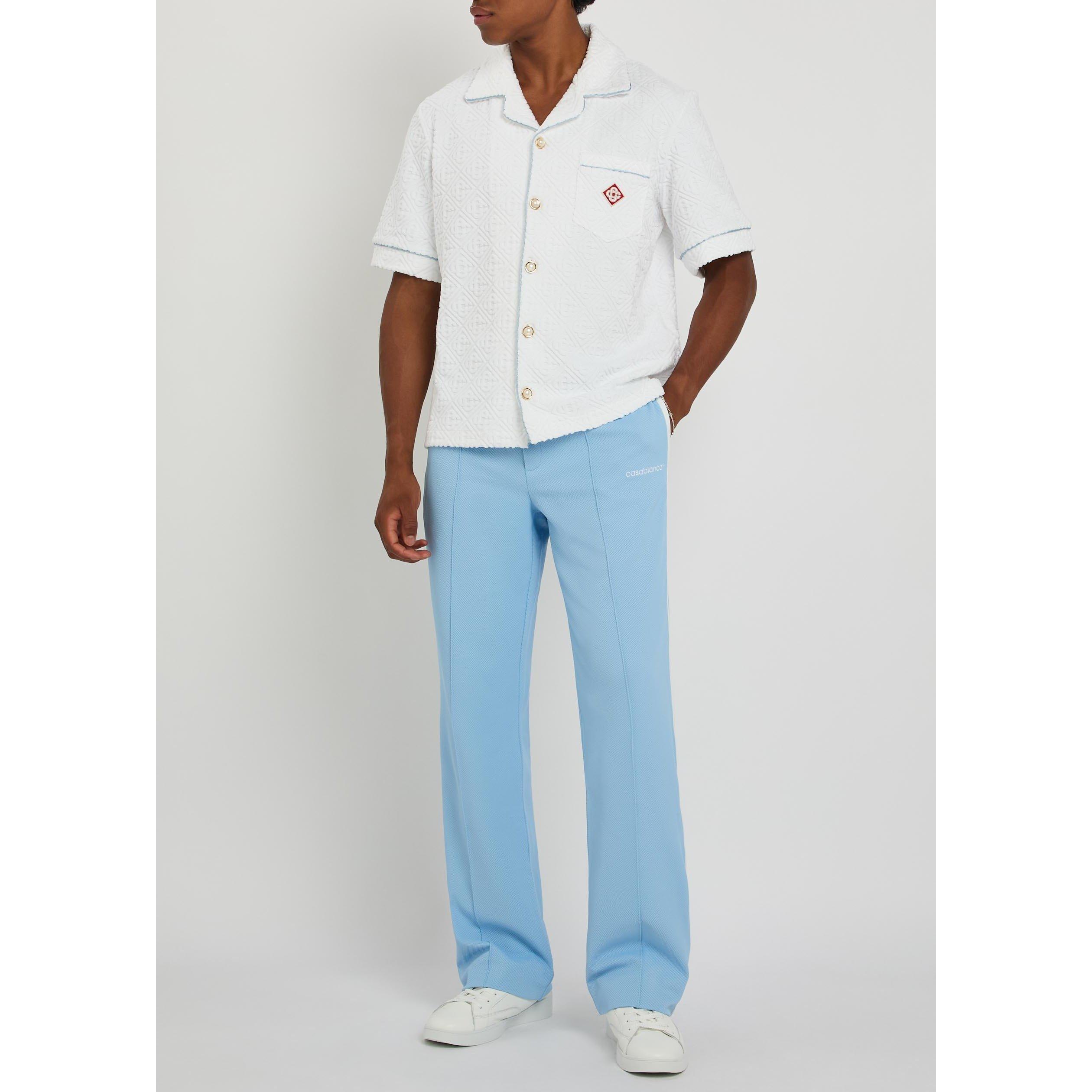 LIGHT BLUE - Casablanca - CASA ROUND PIQUE TRACK PANTS - 5