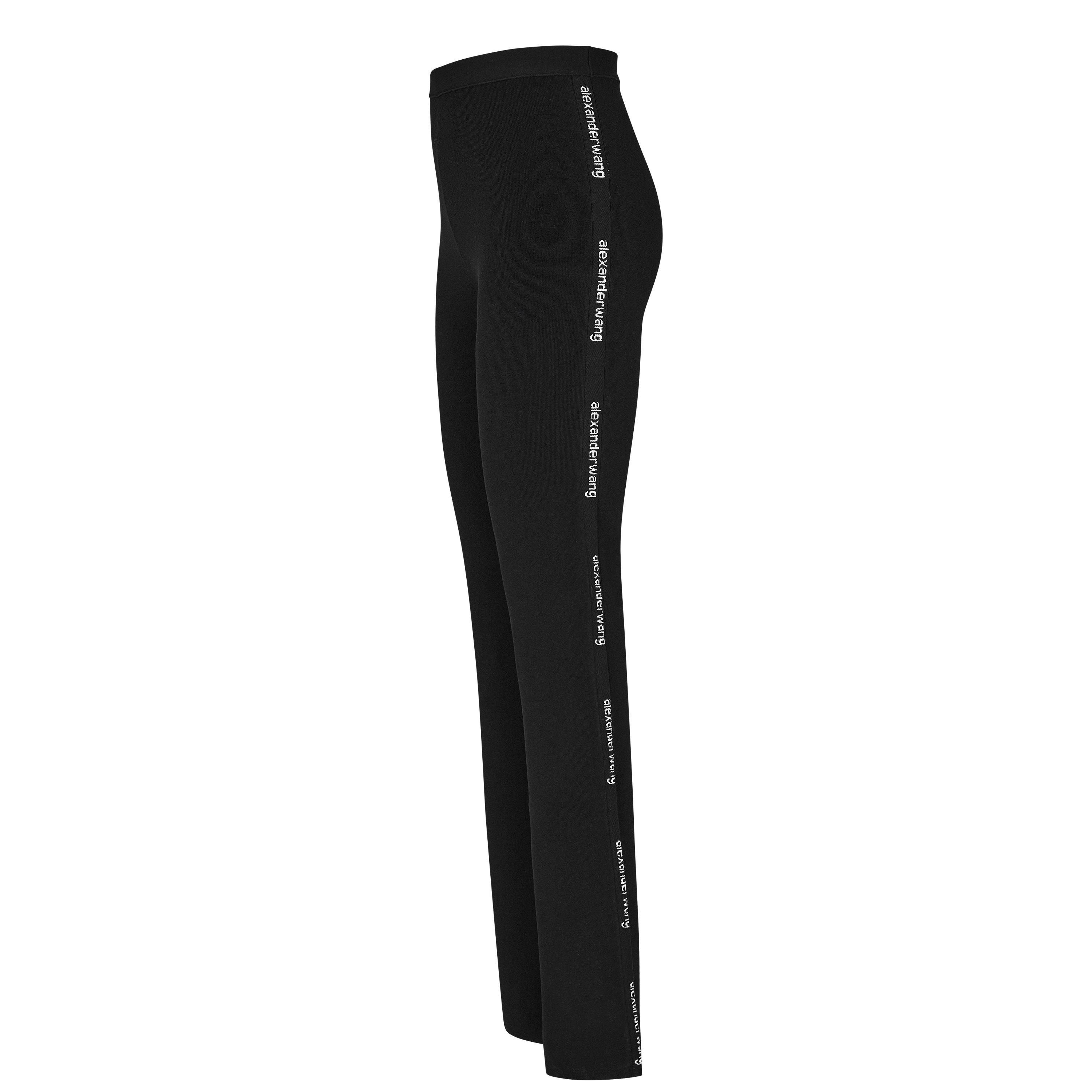 Black - Alexander Wang - Women's Jacquard Logo Bootcut Trousers - 6
