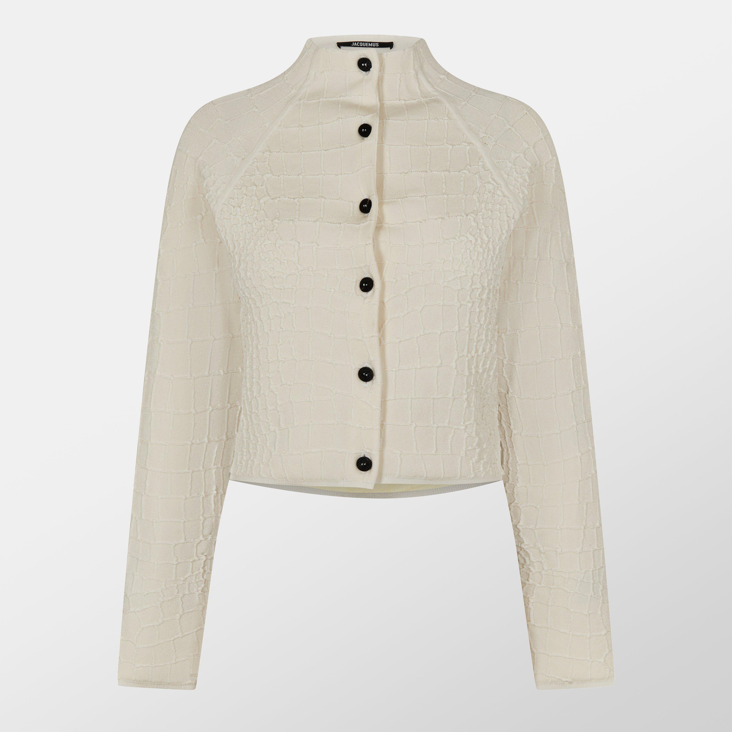 Camel - Jacquemus - Women's Scala Textured Cardigan - 1