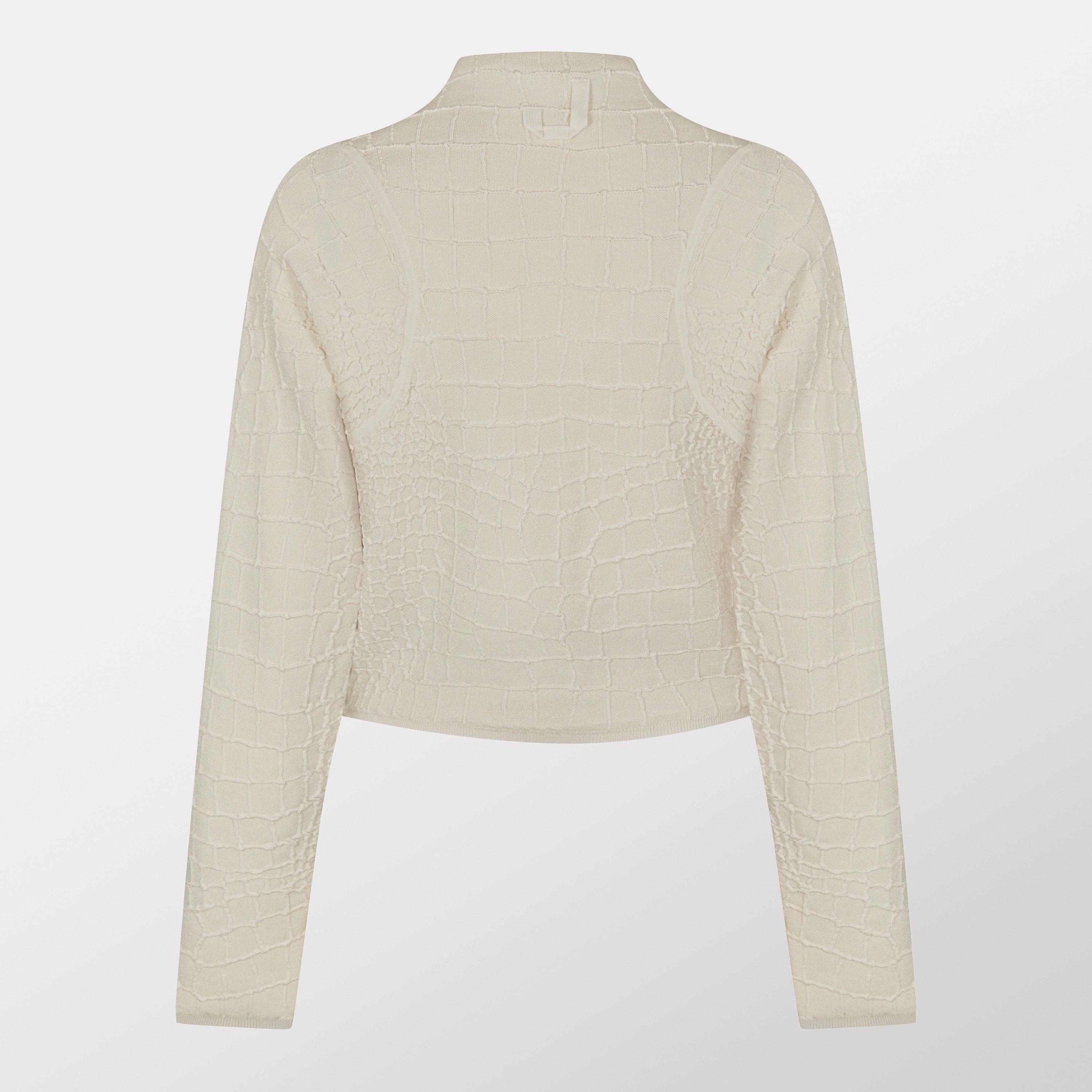 Camel - Jacquemus - Women's Scala Textured Cardigan - 2