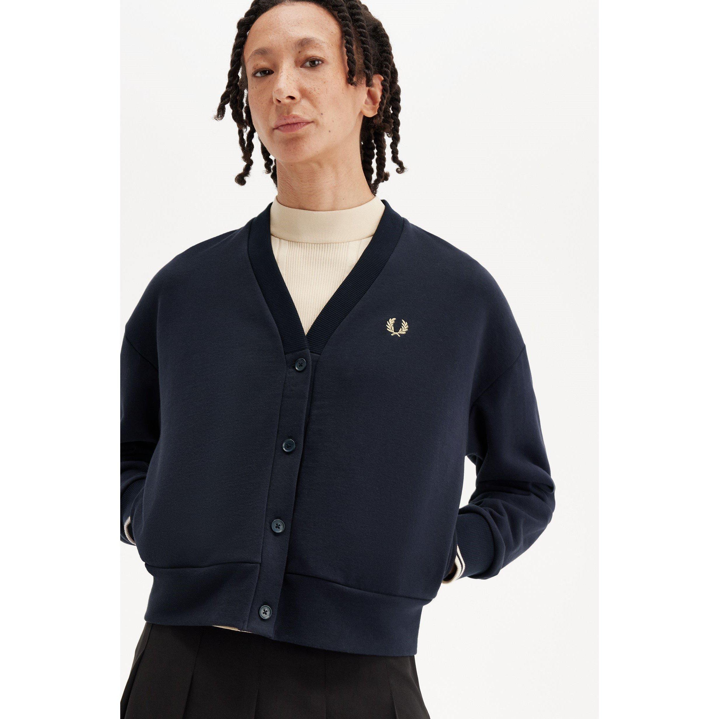 Fred Perry | Tipped Sweatshirt Cardigan | Cardigans | USC