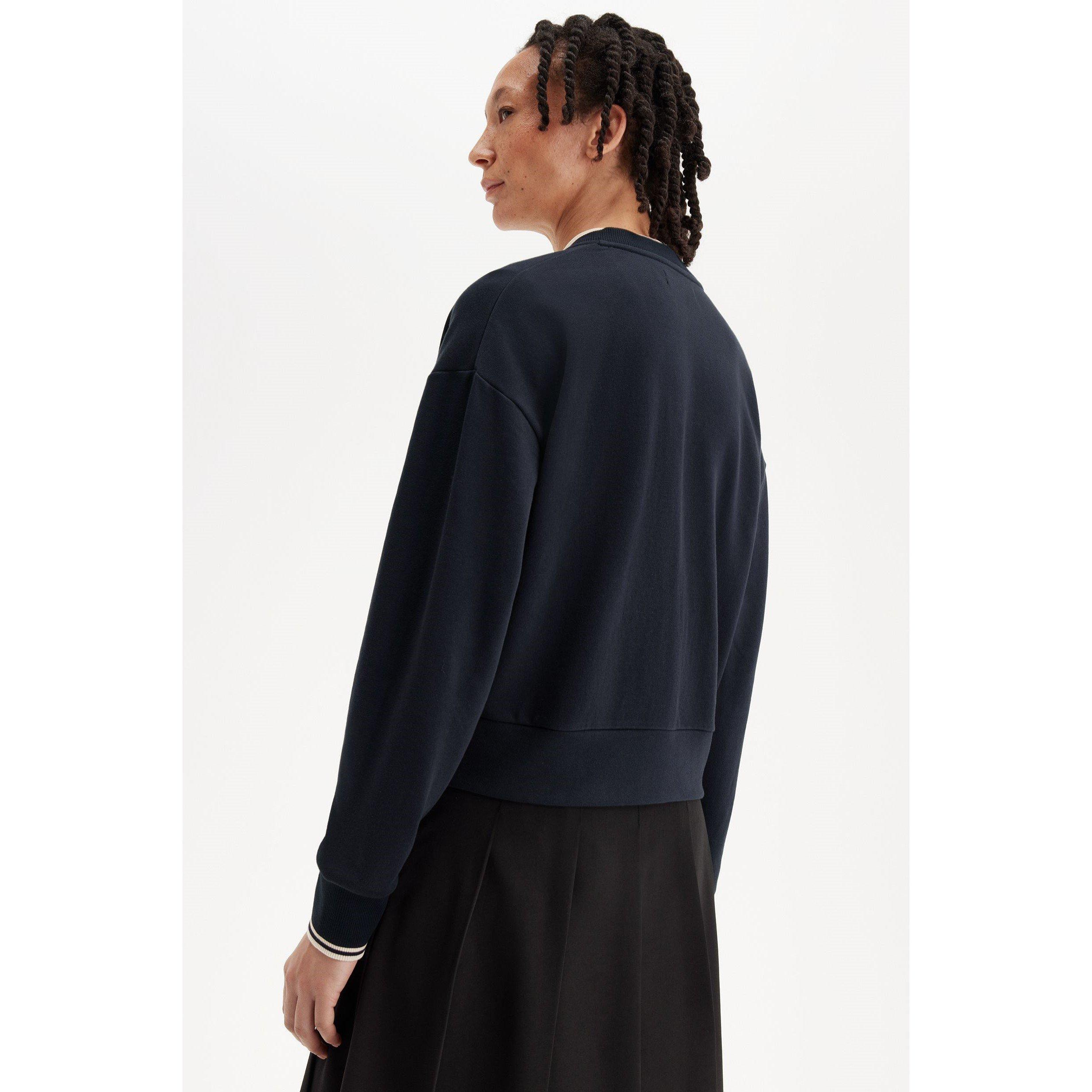 NAVY - Fred Perry - Women's Tipped Sweatshirt Cardigan - 4