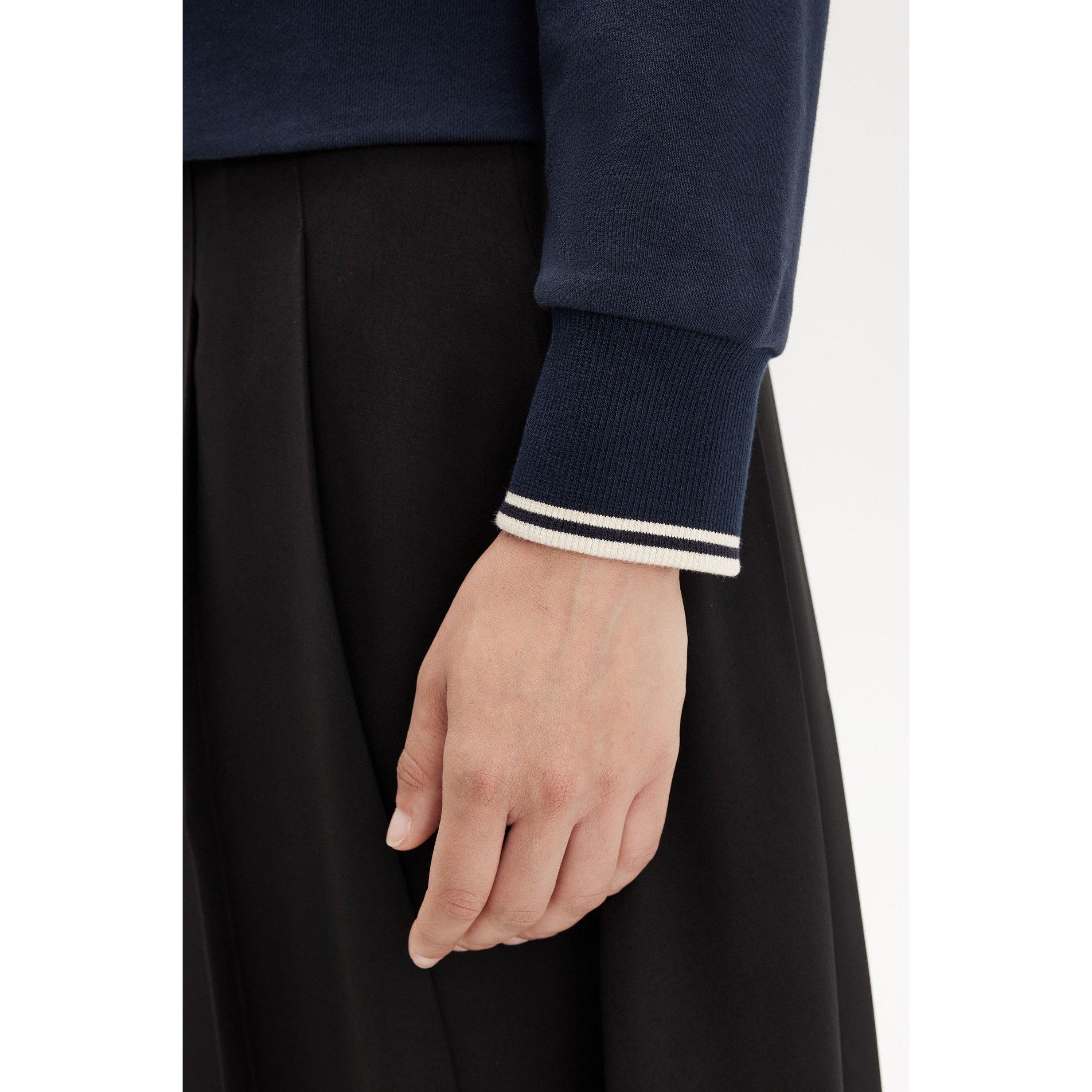 NAVY - Fred Perry - Women's Tipped Sweatshirt Cardigan - 5