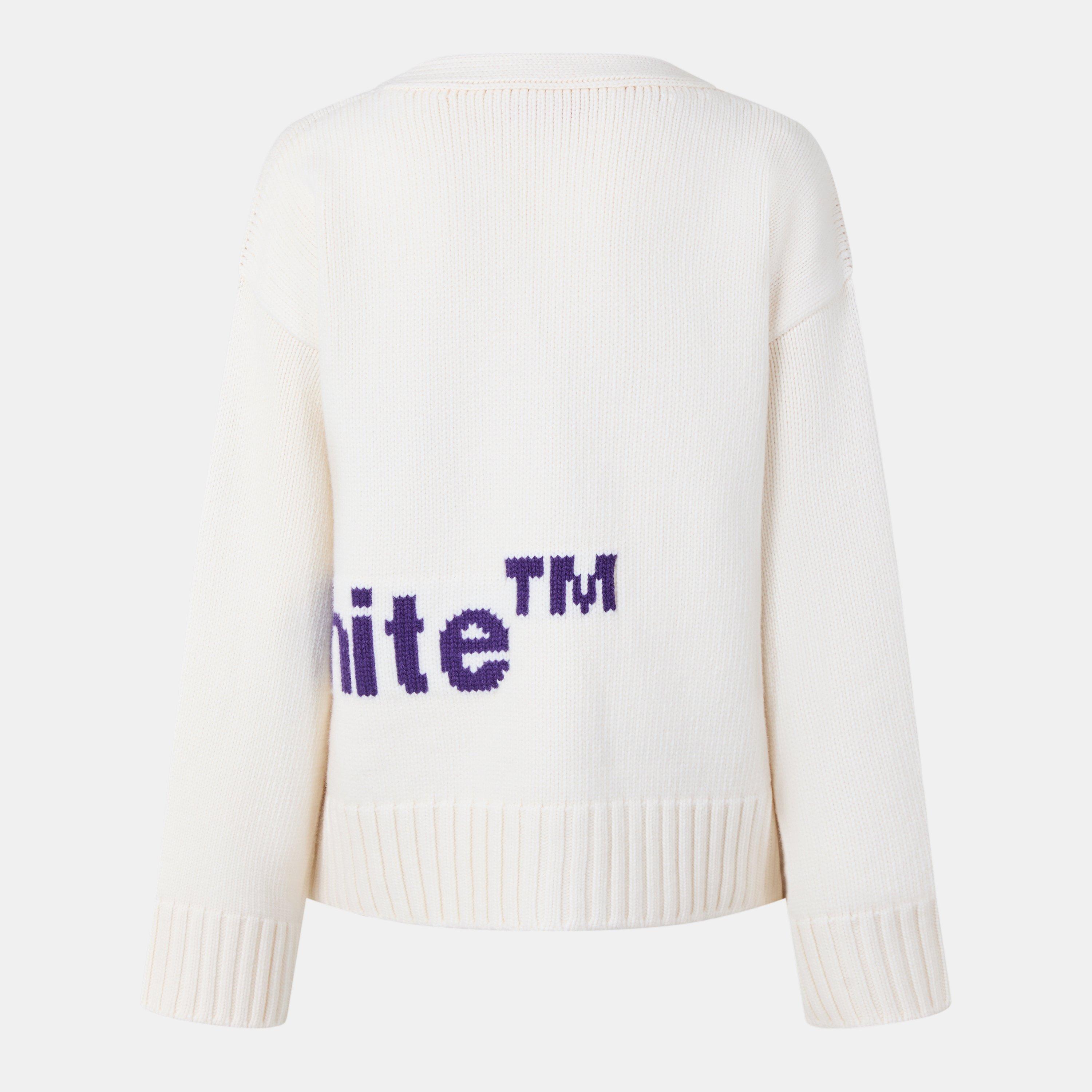 Branco - Off White - Women's Intrsia Cardigan - 2